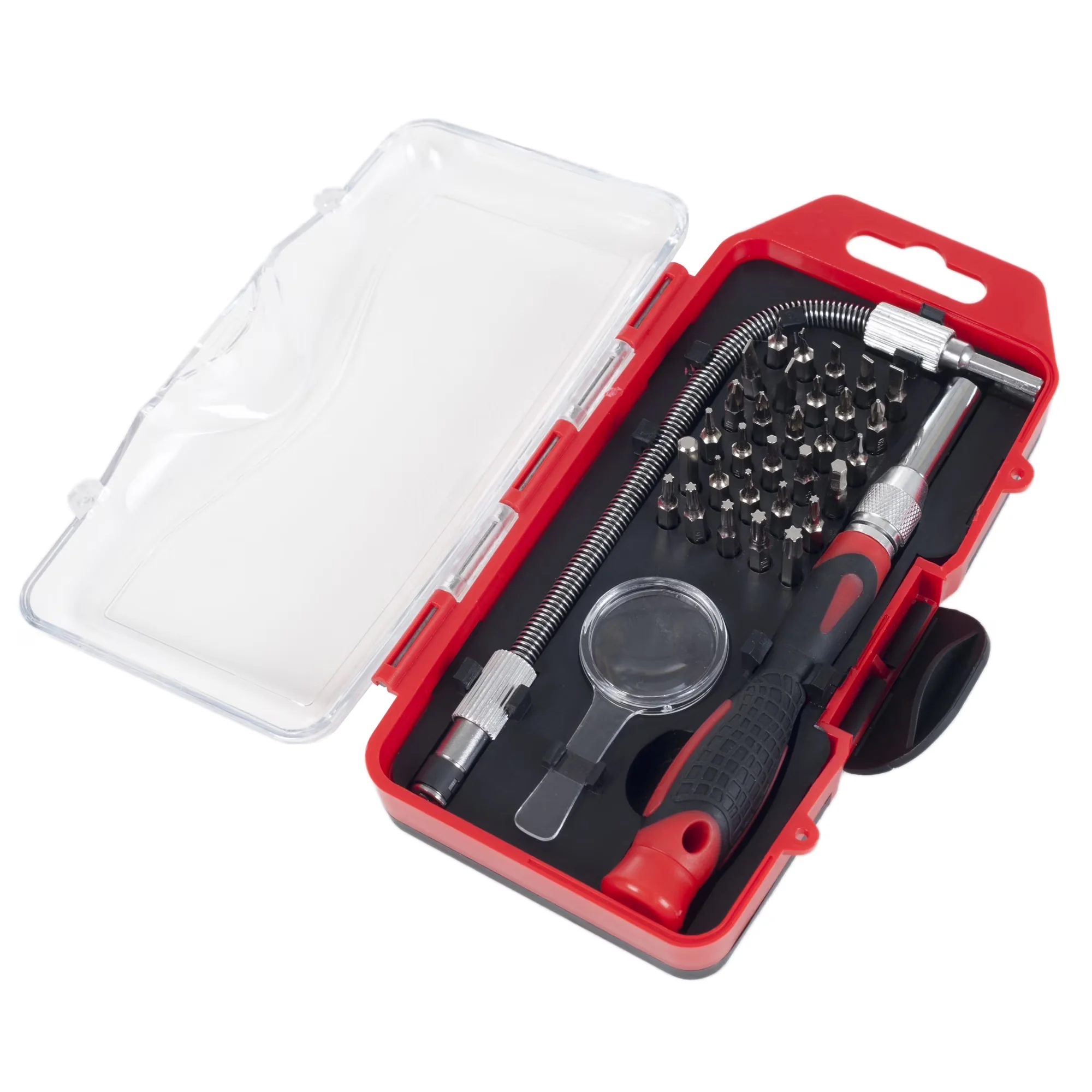 Stylish Hand Tool Set with Easy To Remove, Detachable, Easy Care - Plastic Red Model 2E4FE2