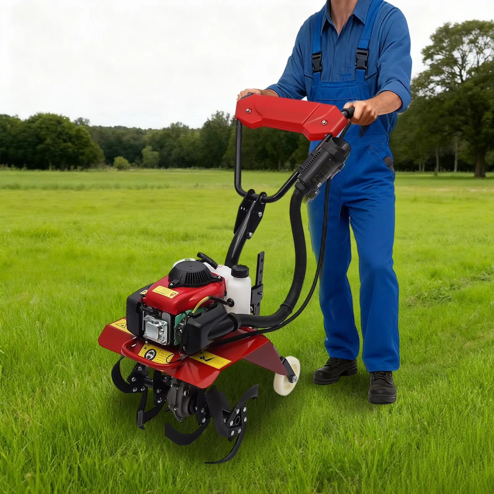 Sleek Trillers Cultivator with Adjustable Depth, Lawn & Soil Prep Tool - Model A70E7F