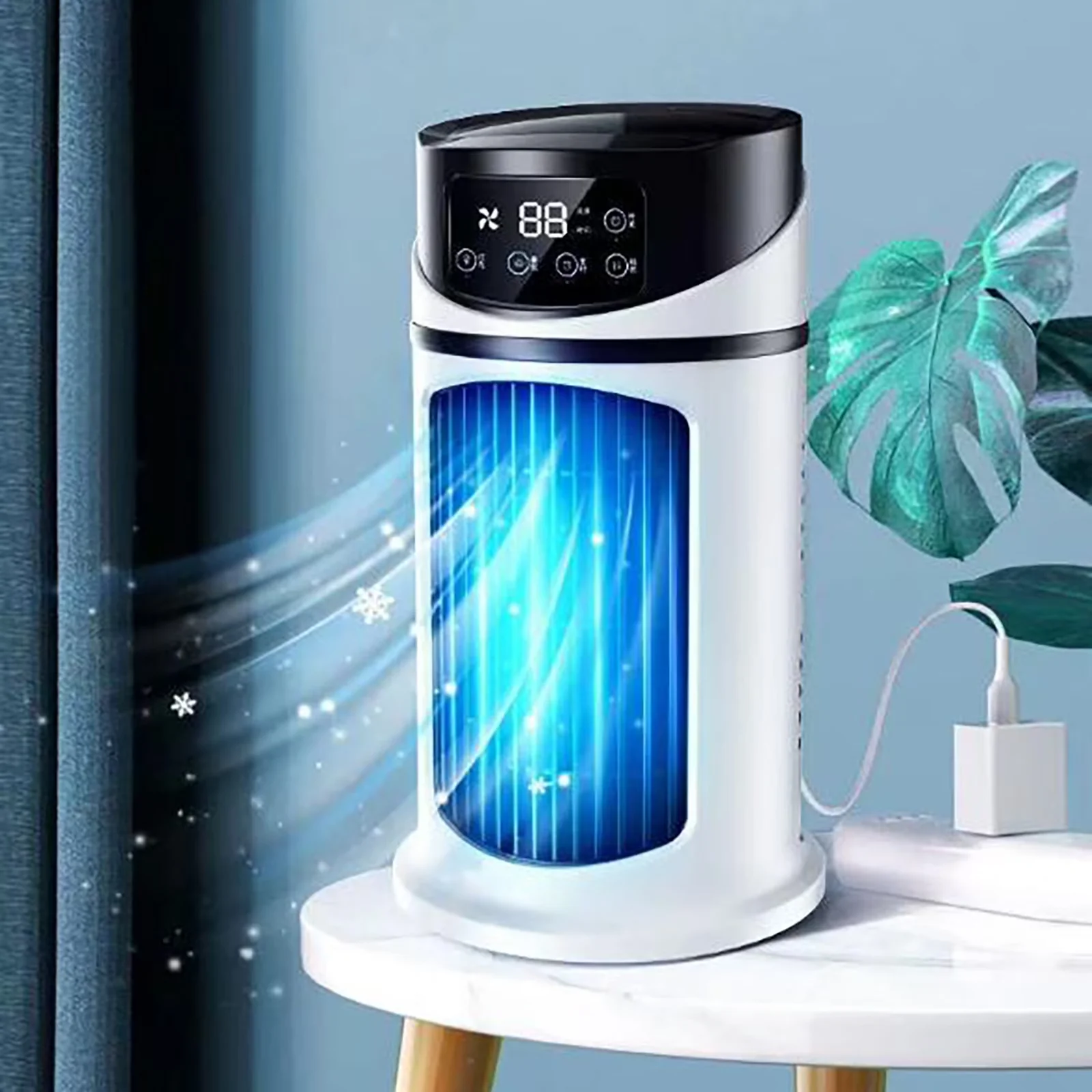 Air Conditioner Premium with Battery, Variable Speed, Portable for Bedroom, Car - Model 14EA4A