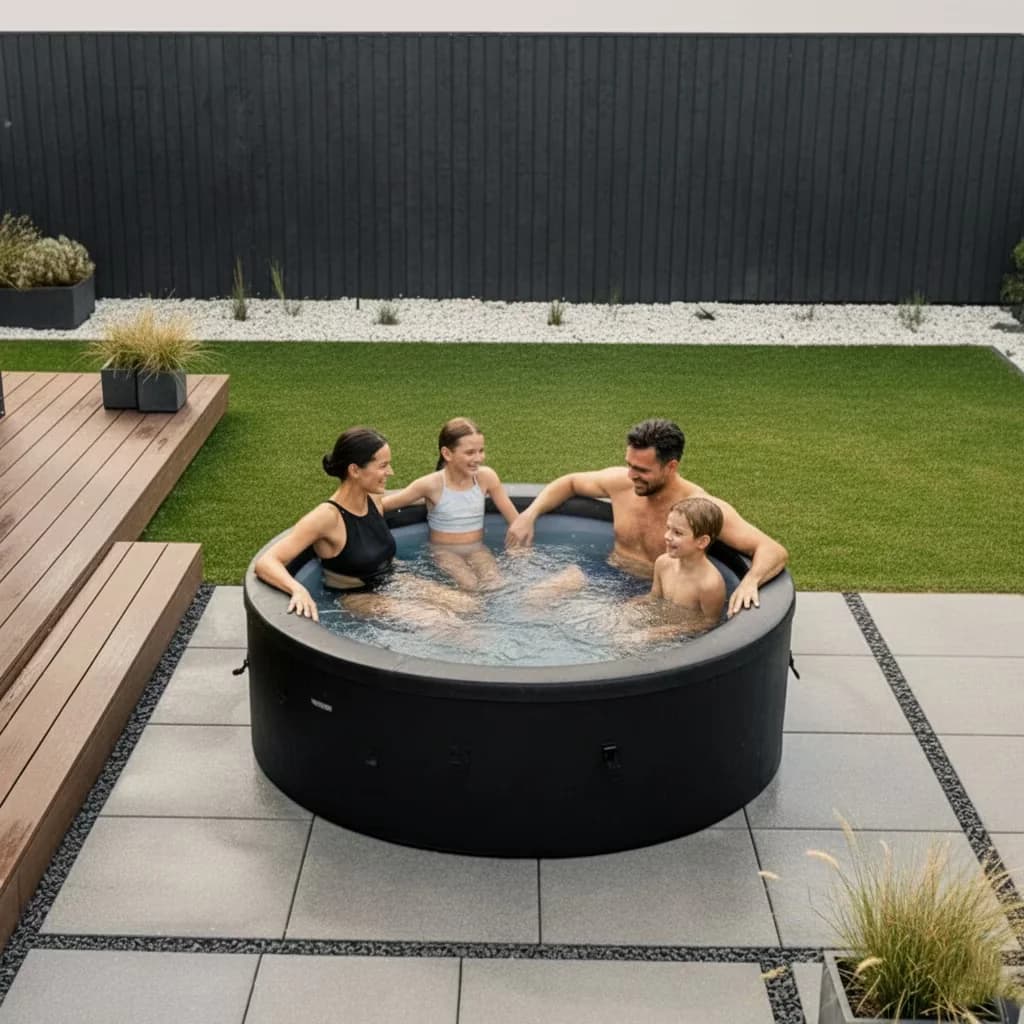 Efficient Hot Tub with Uv Resistant, Insulated, Energy Efficient - Gray Model 9F0512