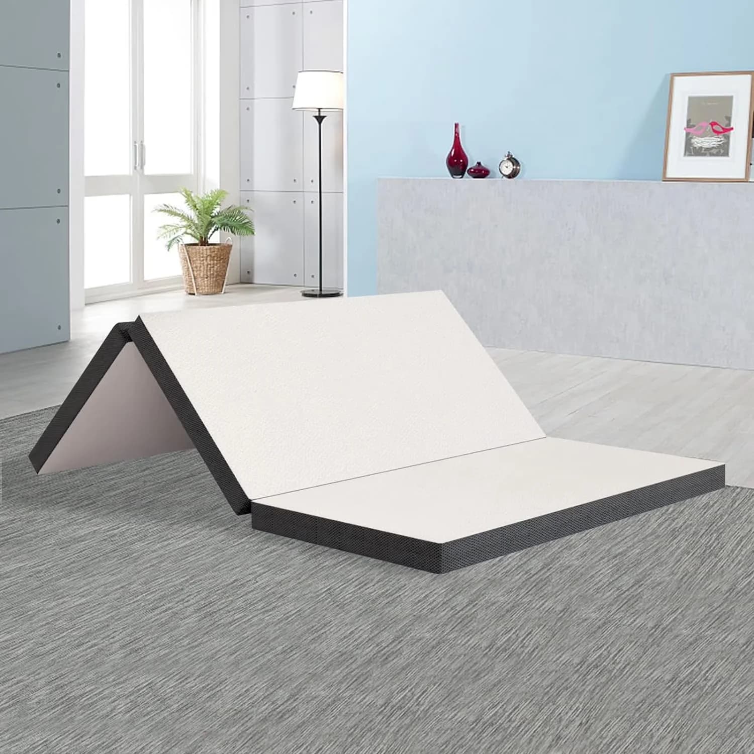 Professional Mattresses Accessory with Folding, Mattress-In-A-Box - Memory Foam White Model 58E9EE