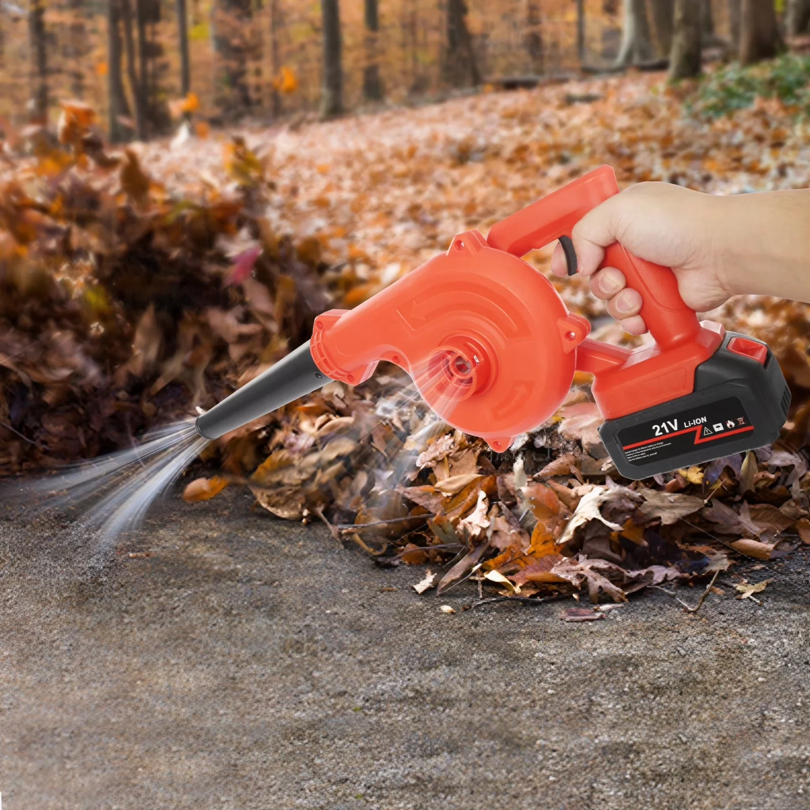 Leaf Blower Efficient with 20V, 21000 RPM, Cordless & Vacuum for Home - Long-Lasting Performance Model 8F635D