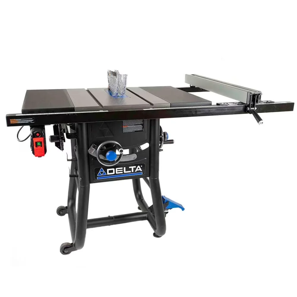 Essential Power Saw with Wheeled, 36- 15 Amp 30 in. Contractor Table, Steel Extensions - Model 72075D