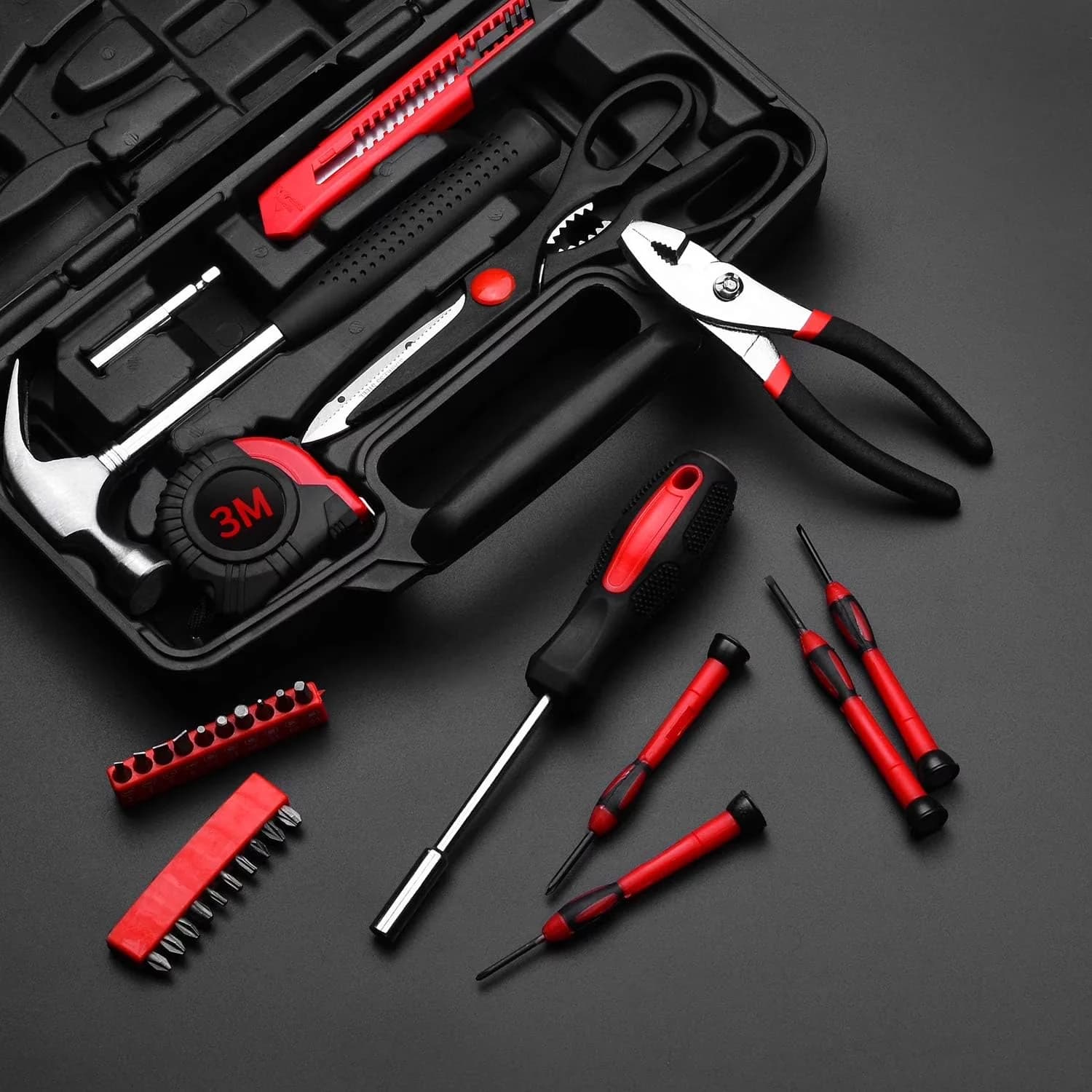 Compact Hand Tool Set with Easy Care, Adjustable, Compact for Home, Garage - Model 6F952F