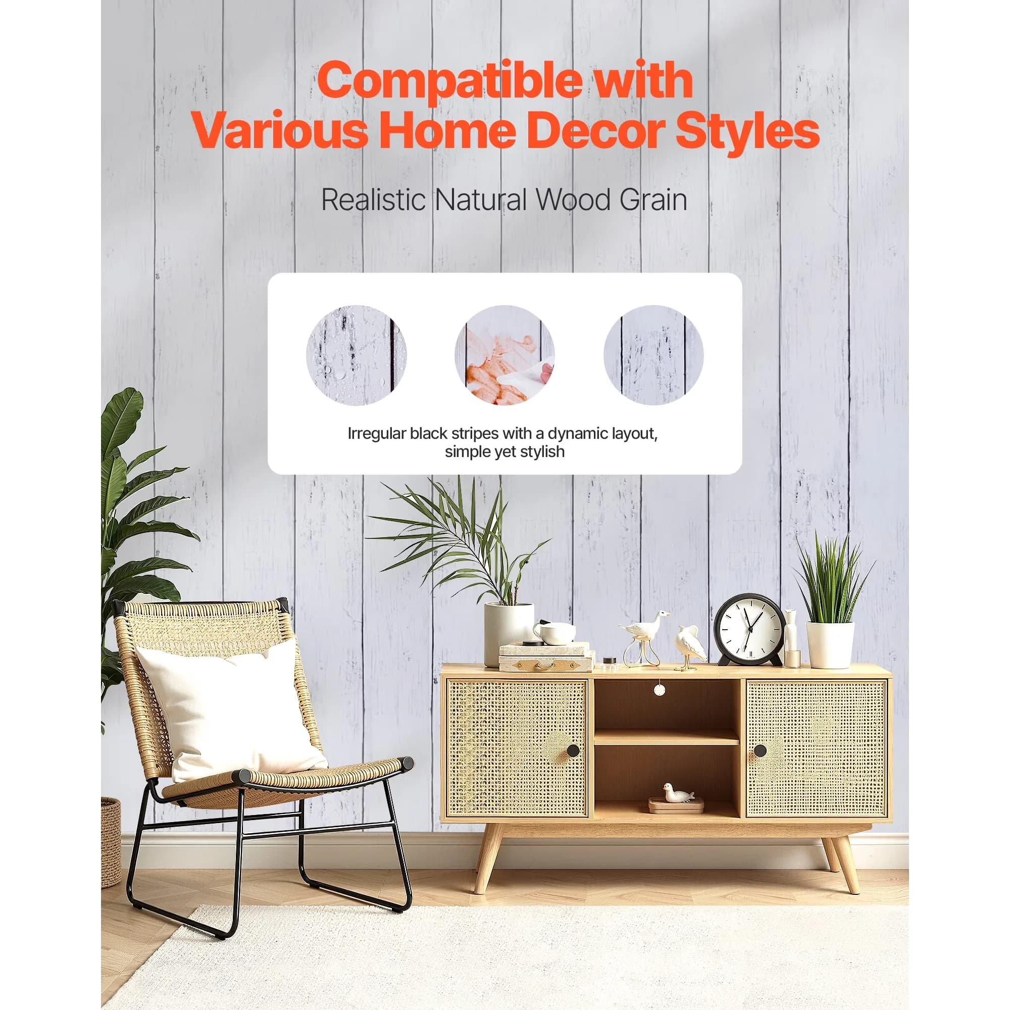 Sleek Wallpaper with Easy To Clean, Removable, Waterproof - Pvc White 7 x 472 Model AB775D