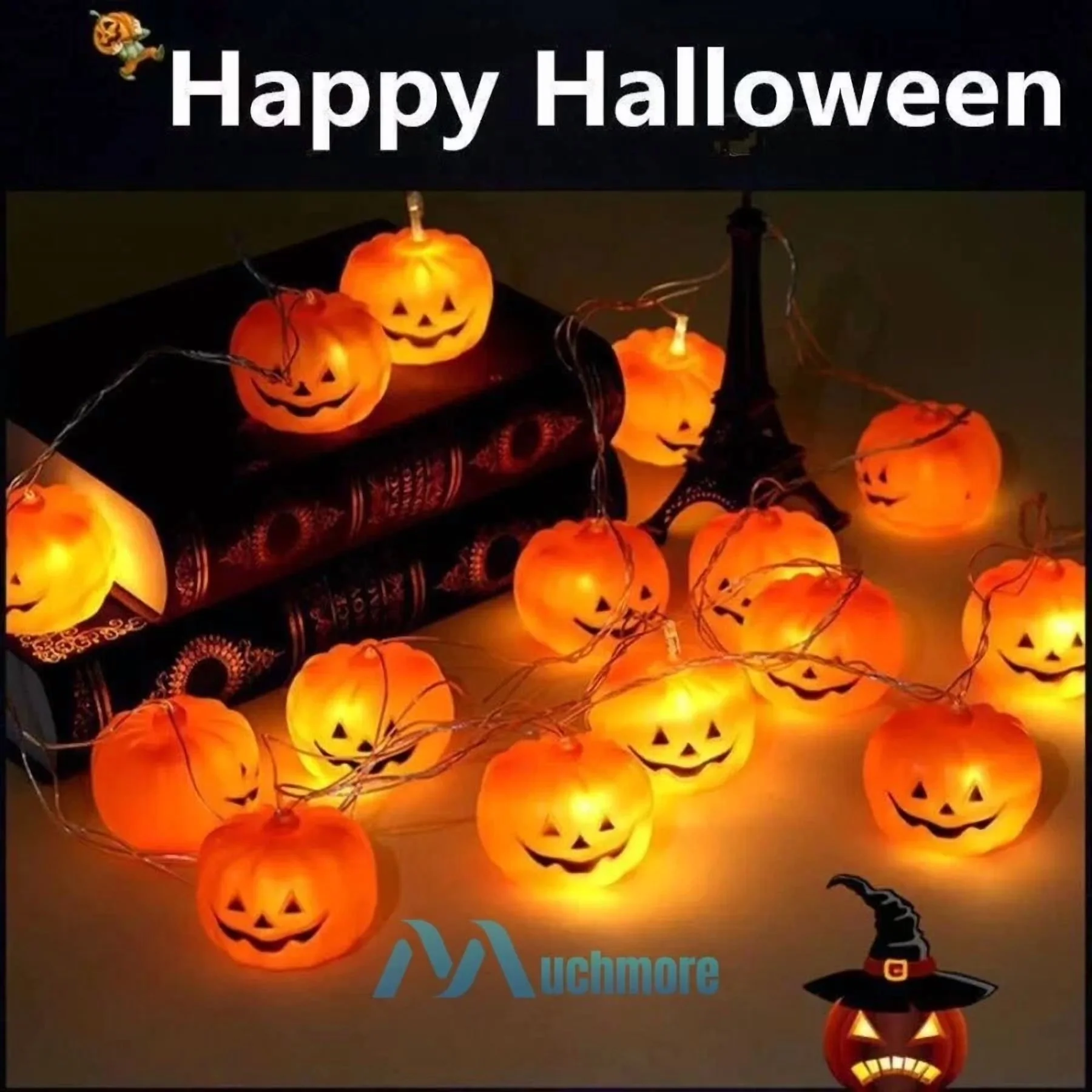 Innovative Led Lighting with LED, Halloween String Lights, Easy to use and practical for everyone. - Orange, Black, Multicolor Model 068FB4