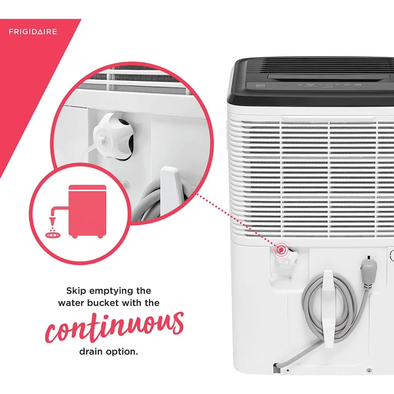 Durable Dehumidifier with Energy Efficient, Variable Speed, 50 pt 4500 sq ft in White - Model C288C5