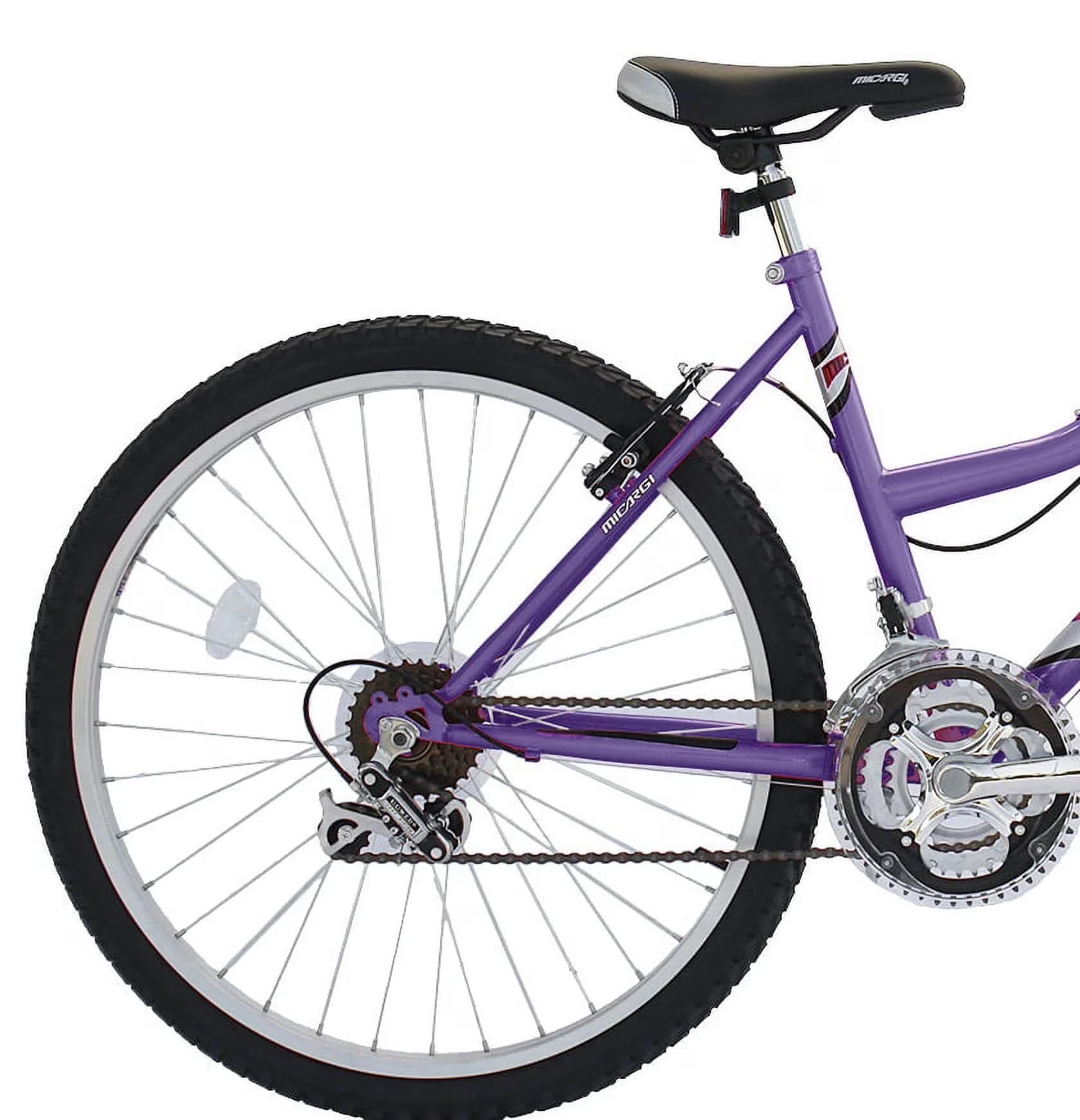 Premium Mountain Bike with Adjustable Seat Height, 26 In. Mtb 18 Speed Bicycle, Purple - Purple Model 6A85D9