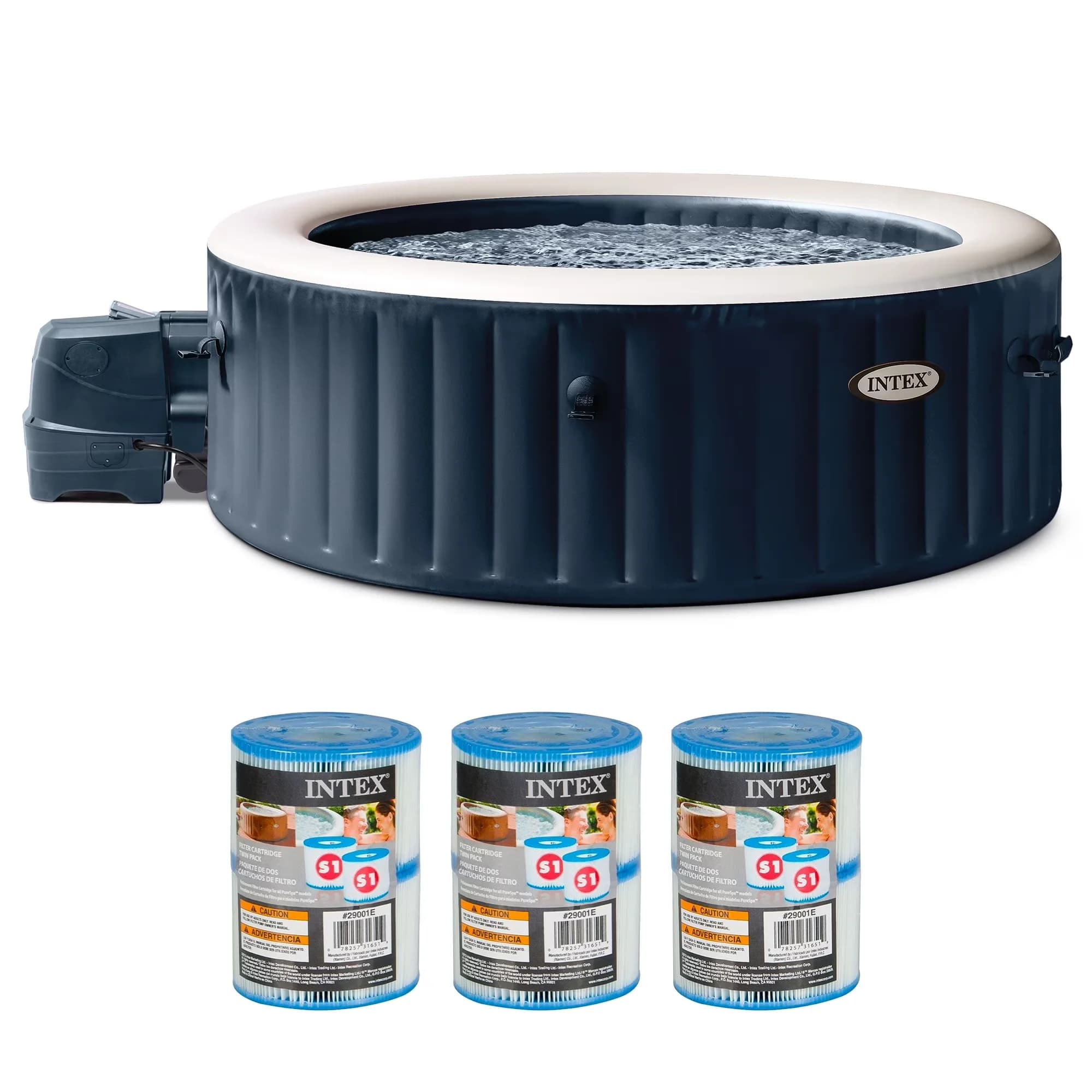 Premium Hot Tub with Inflatable - Blue 6 Pack - Industrial Grade Model 7C4D5D