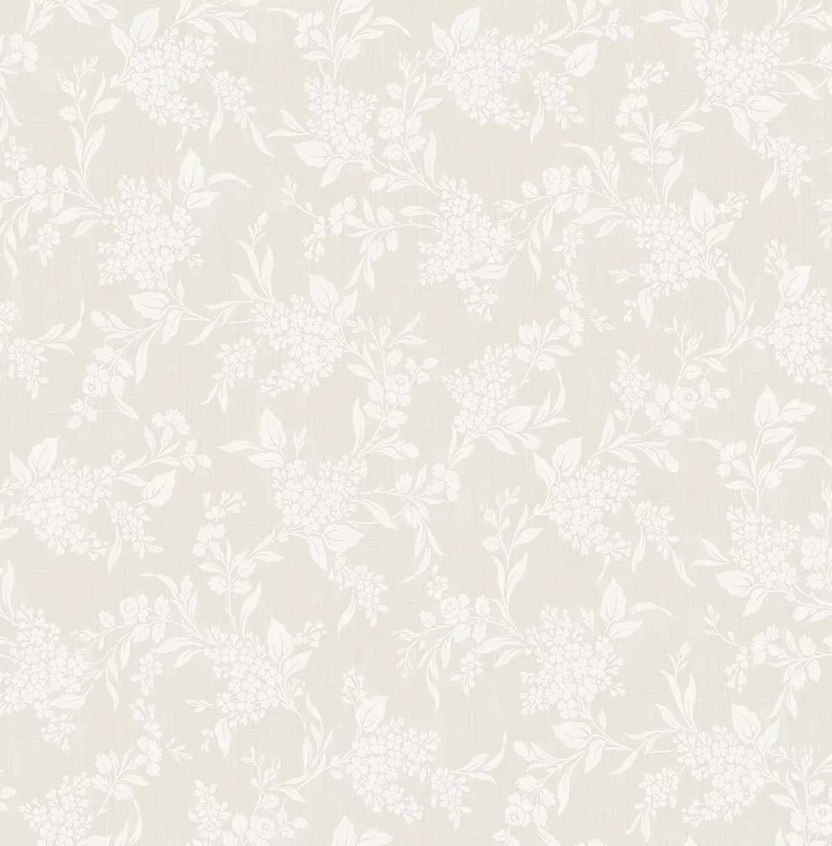 Reliable Wallpaper with Removable, Neutral Tonal Floral Peel and Stick, 20.5 in. W x 18 ft. L Roll - Off-White Vinyl Model 5E148A