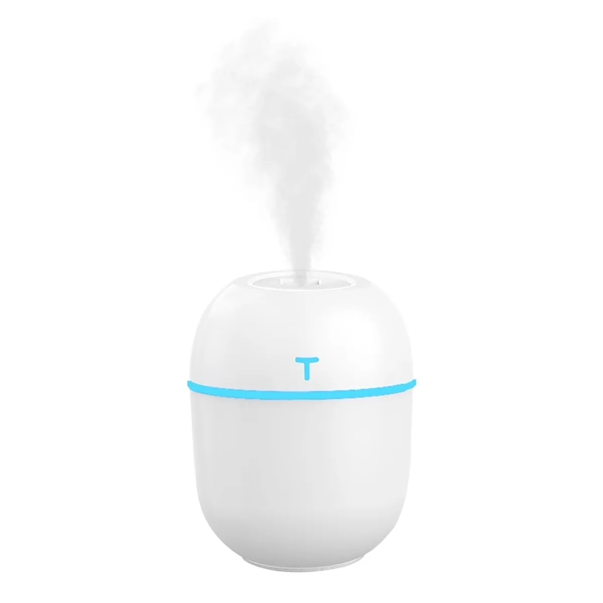 Modern Humidifier with Automatic Shut-Off, USB Personal Desktop, Colorful Cool Mini - White Model D999DB