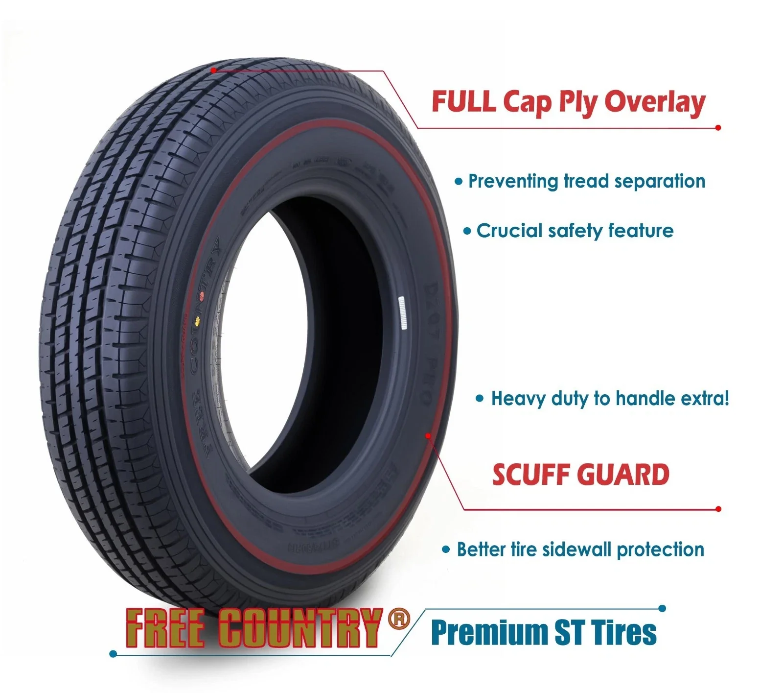 Reliable Trailer Tire with Durable Construction - ST205 - Modern Design Model 8A3210
