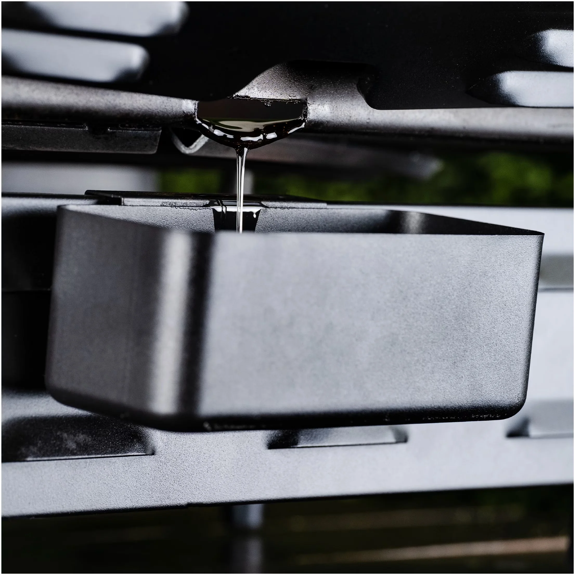 Gas Grill Efficient with Grease Pan, Tool Holder, Model #2365 - Black Steel Model 08D37D