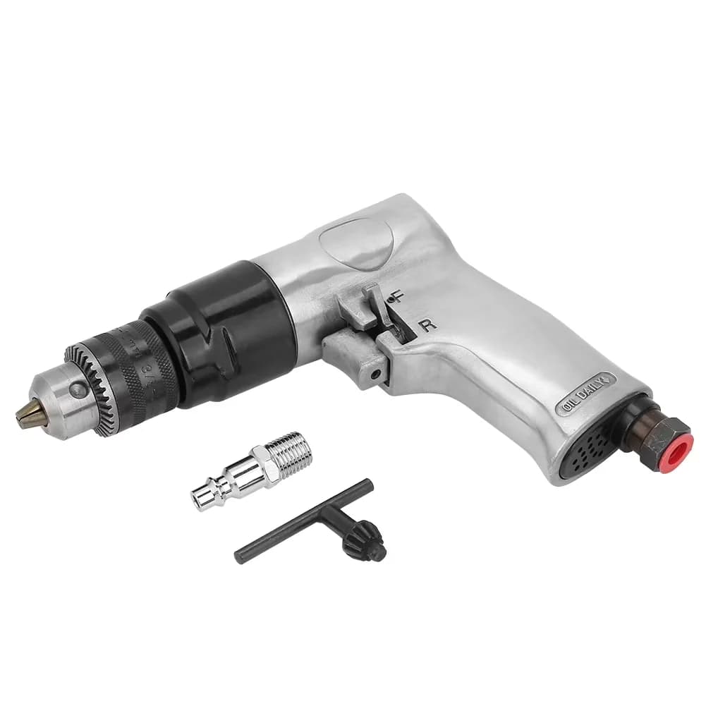 Drills Driver Efficient with Handheld, 1700rpm Air Tool, 3/8" Chuck - Silver Model BEF765