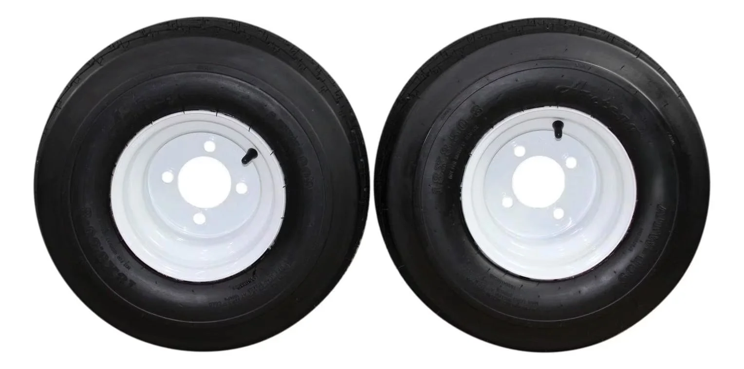 Premium Golf Cart Tire with Smooth, and Wheel 18x8.50-8, PSI: 22; Load Rating at 10 mph: 815 lbs - Model A9ADF4