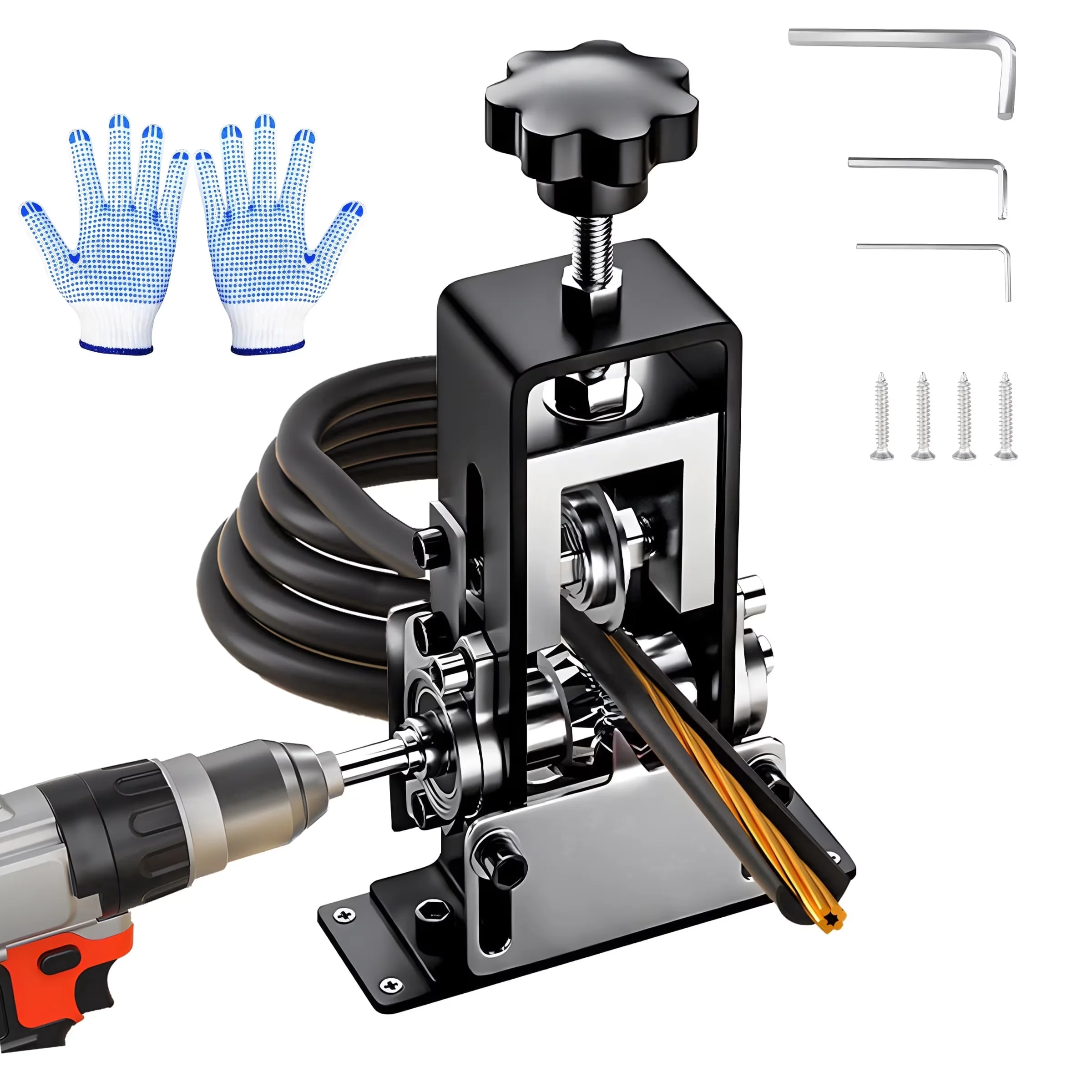 Woodworking Versatile with With Handle, Easy To Operate, Manual Wire Stripping Machine - Black S Model 03AC0A