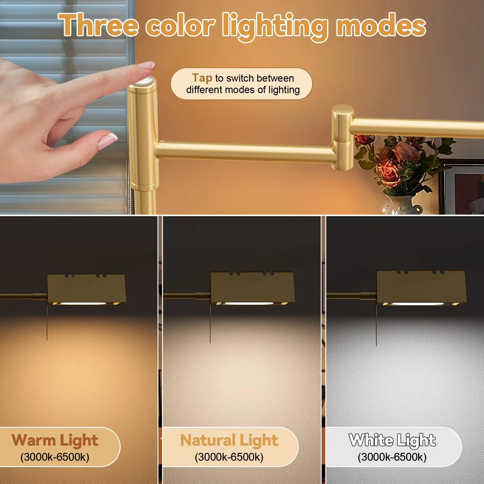 Floor Lamp Versatile with LED, 12W, Modern - Beige for Living Room, Bedroom Model 2B65E1