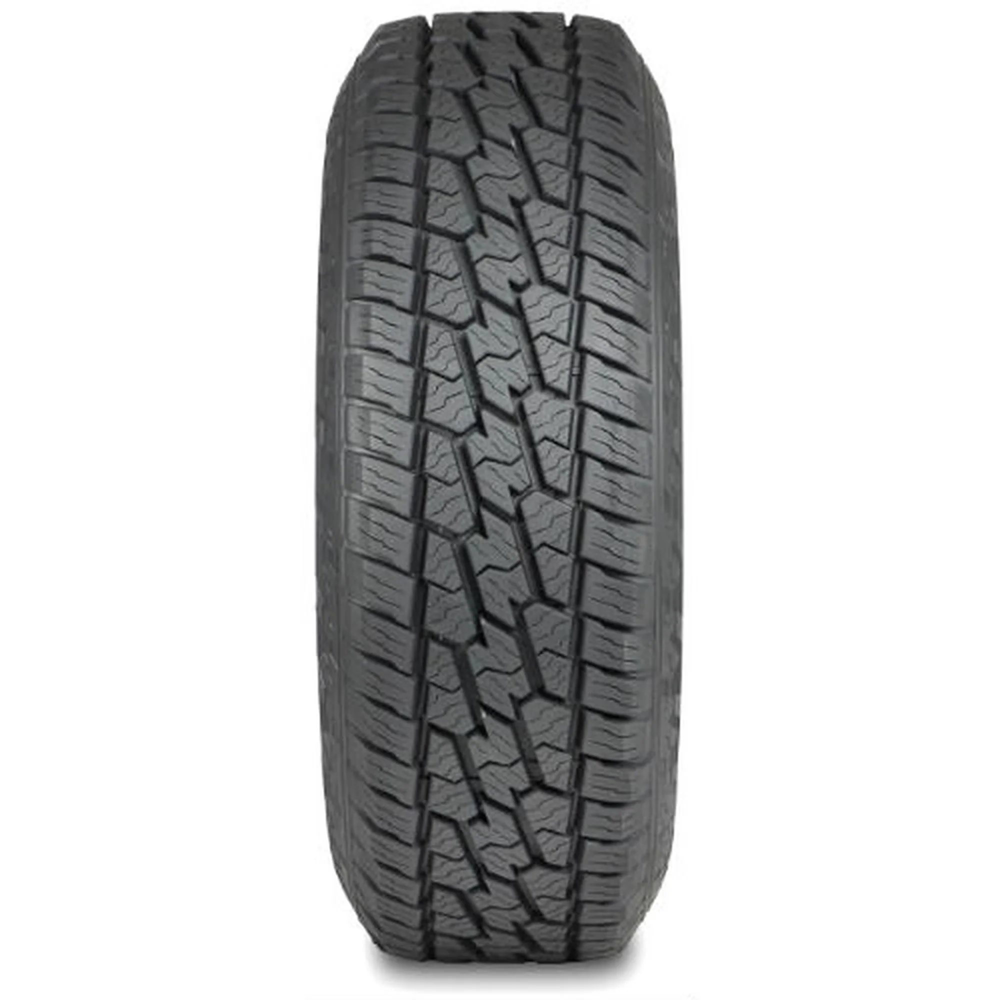 Compact Truck Tire with Fits Multiple Makes And Models, Sidewall style: Black Sidewall, Tread grooves easily shed mud and debris - Model 6AF2E5