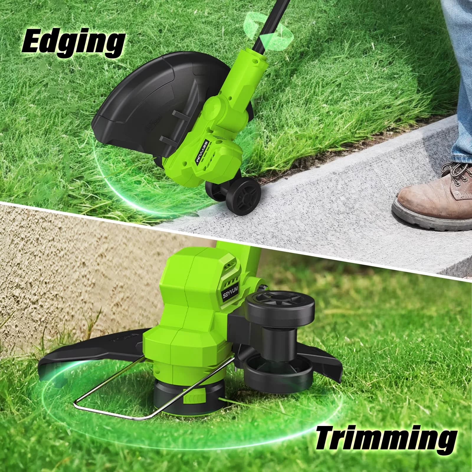 Durable String Trimmer with Battery, 20V, Brushless - Heavy Duty Model 512991