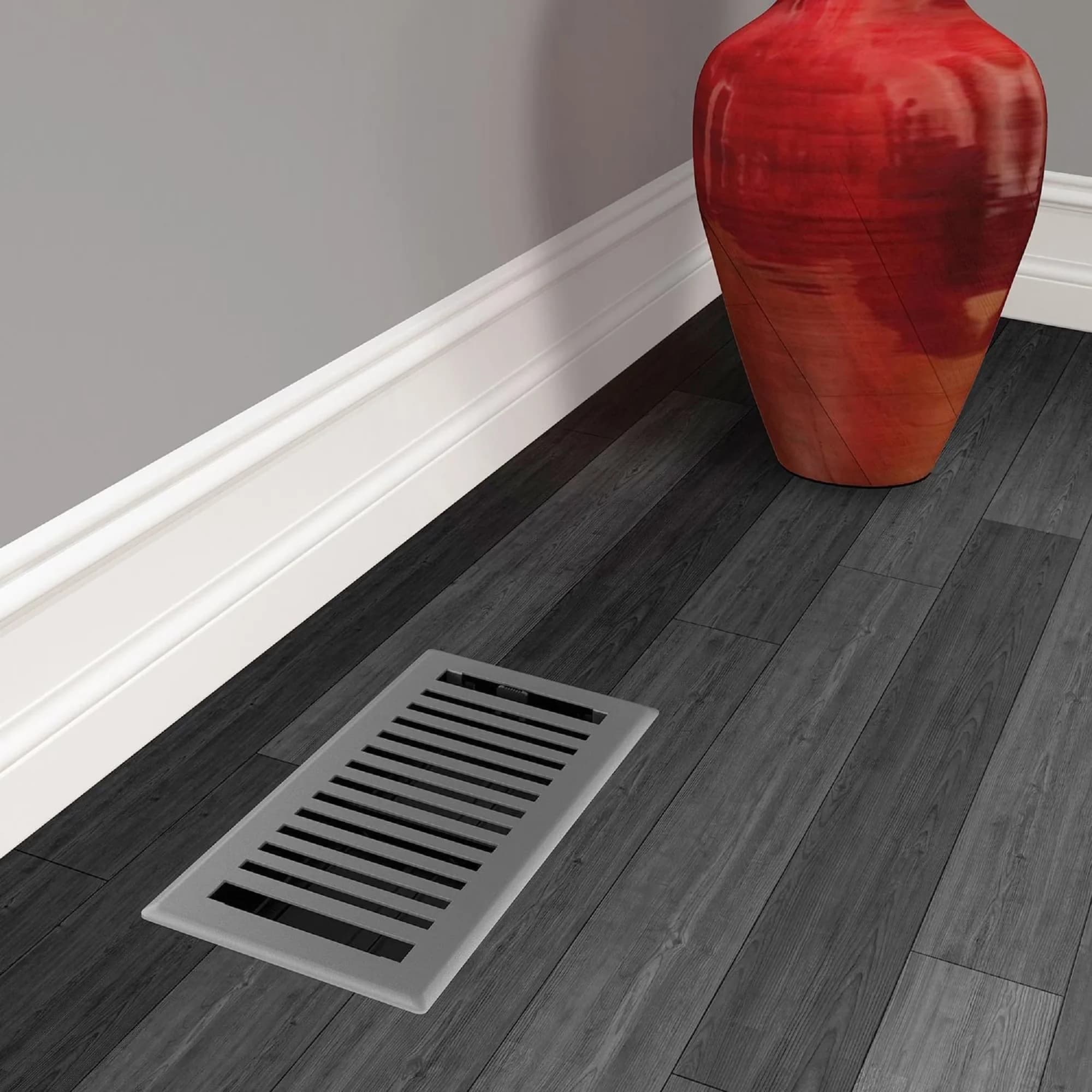 Classic Grey Vinyl Flooring Vinyl Plank Flooring with Adjustable, Easy To Clean - Steel Gray Model ED20C9