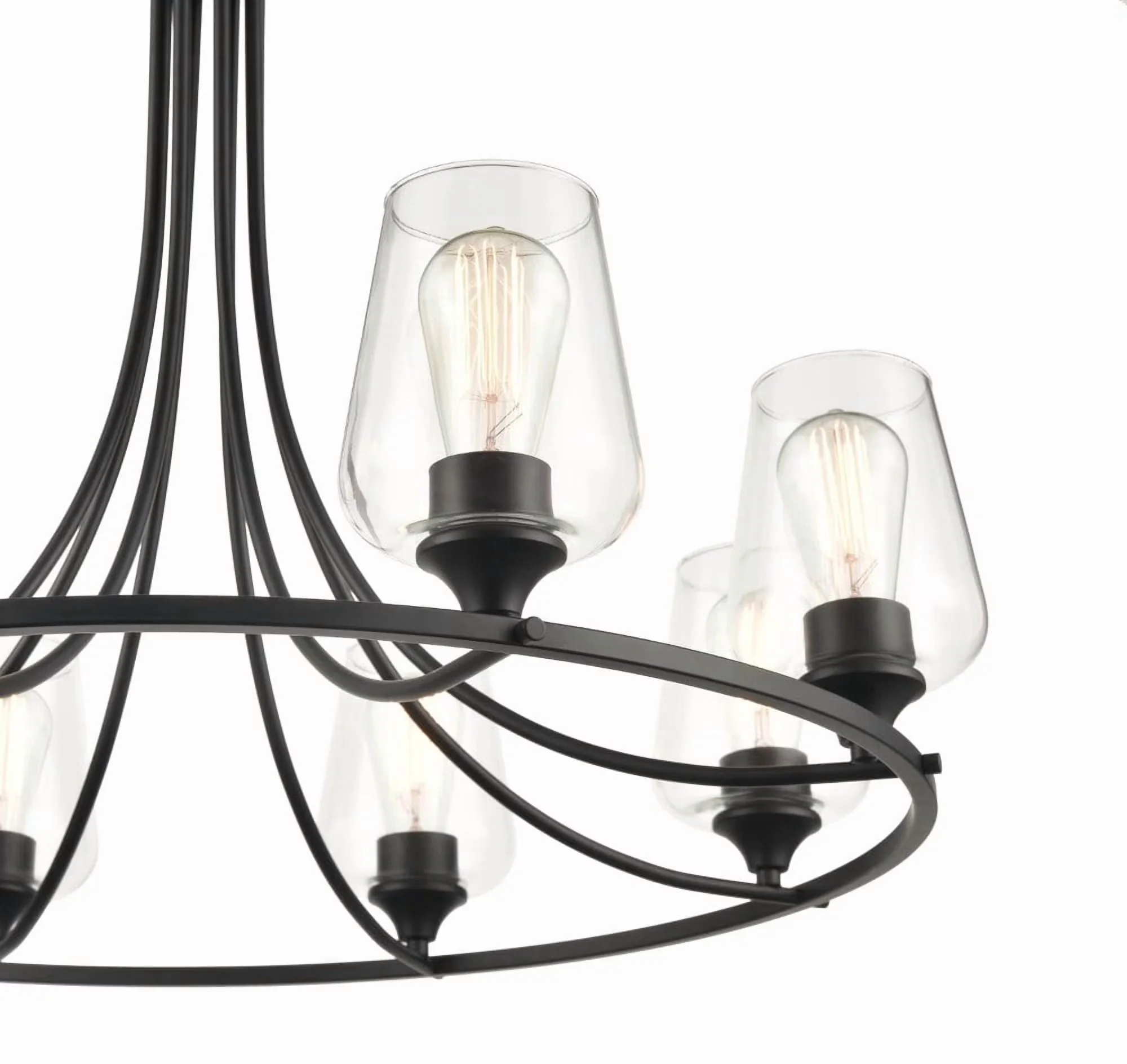 Ceiling Lights Fixture Durable with Incandescent, Transitional - Metal Black Model E300F2