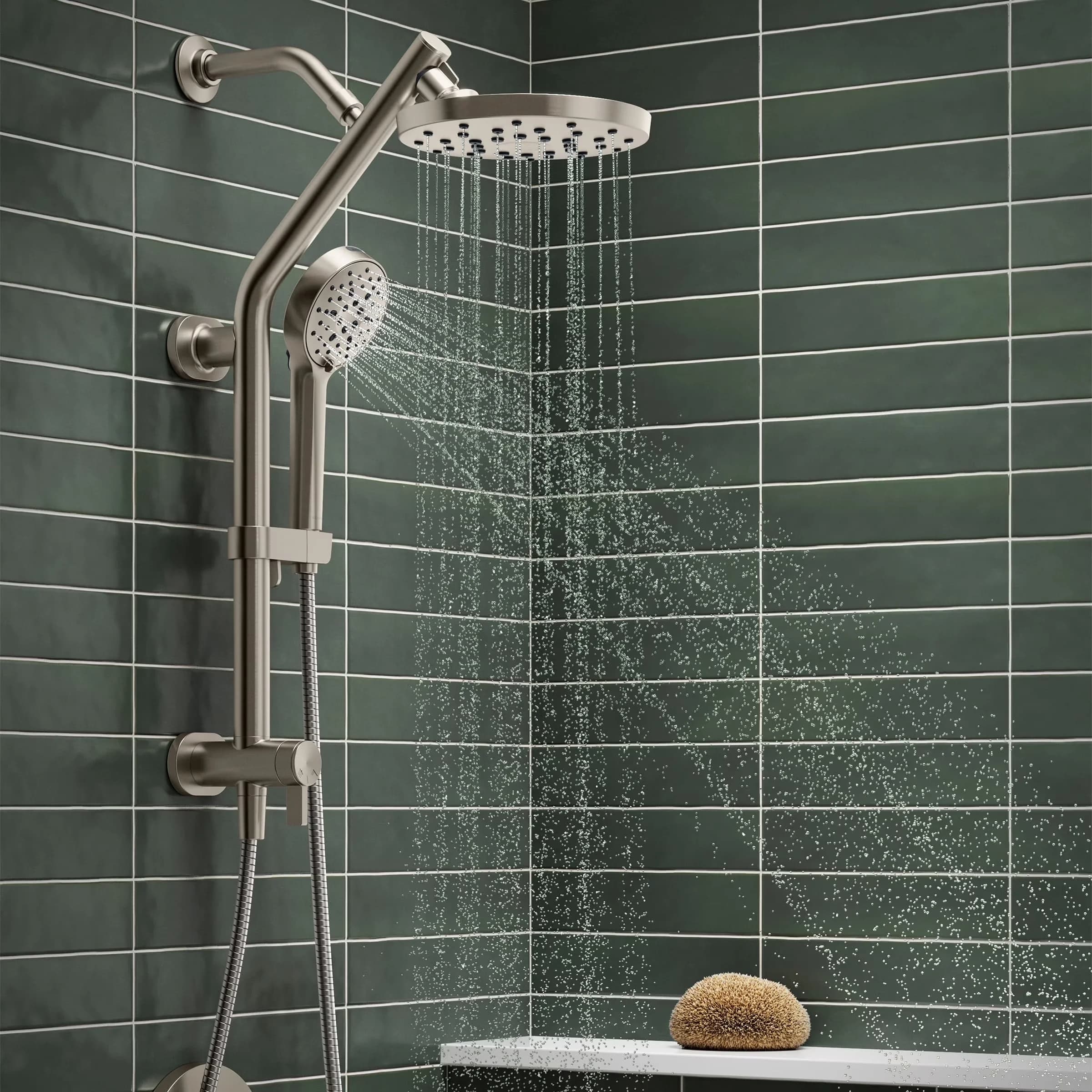 Durable Bathroom Renovation with Handheld, Pause Feature, Number of Spray Pattern-5 - Silver Model 831375