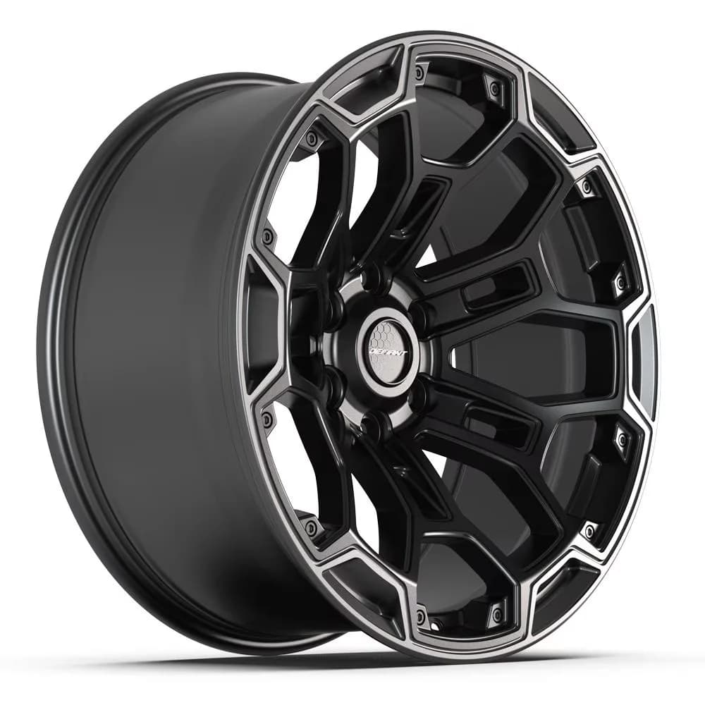 Efficient Wheels And Rim with Dark Satin Charcoal 2-Tone (1) - Aluminum Black Model 1284D8
