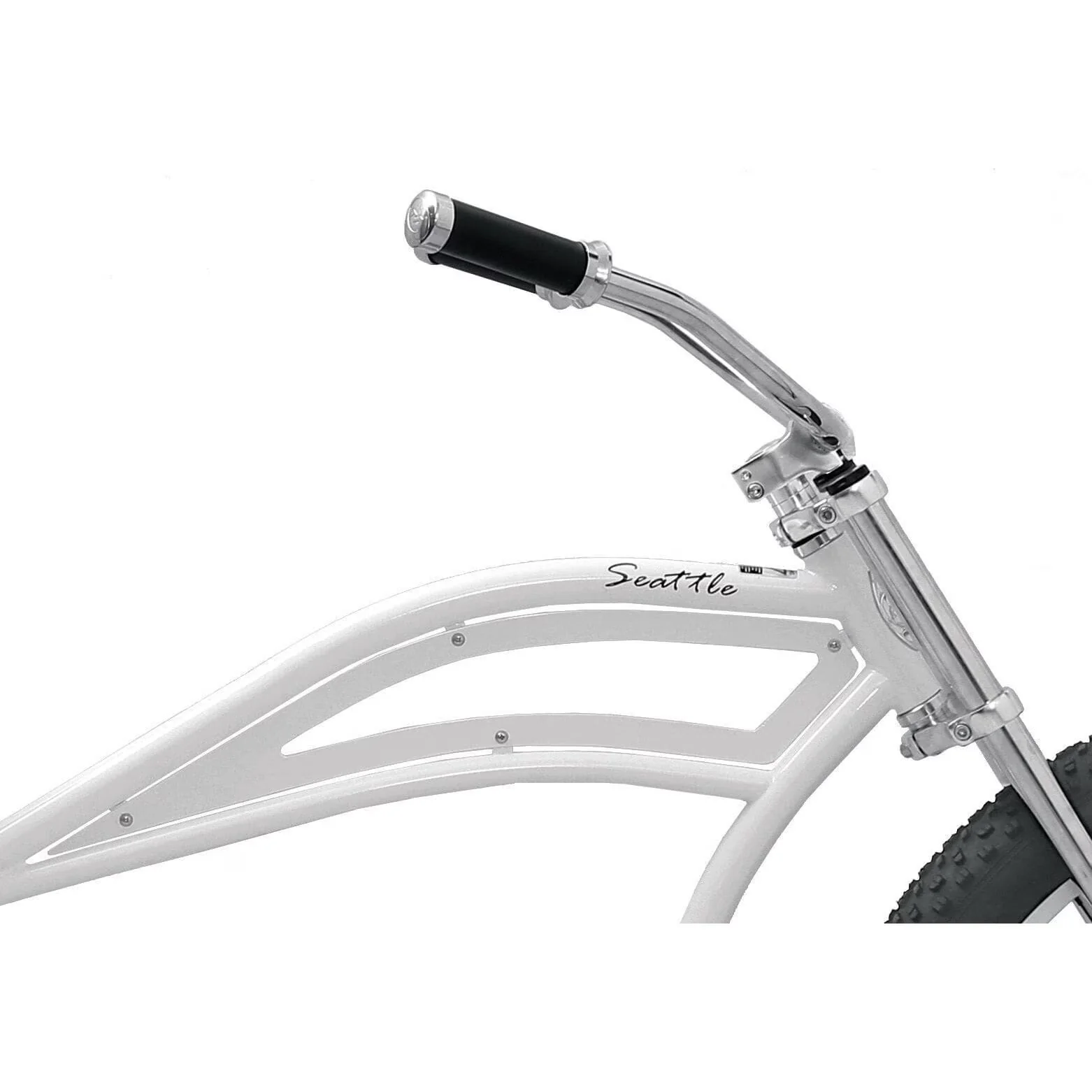 Innovative Cruiser Bike with Lightweight, Single Speed, Coaster Brake - White Model 056E1D