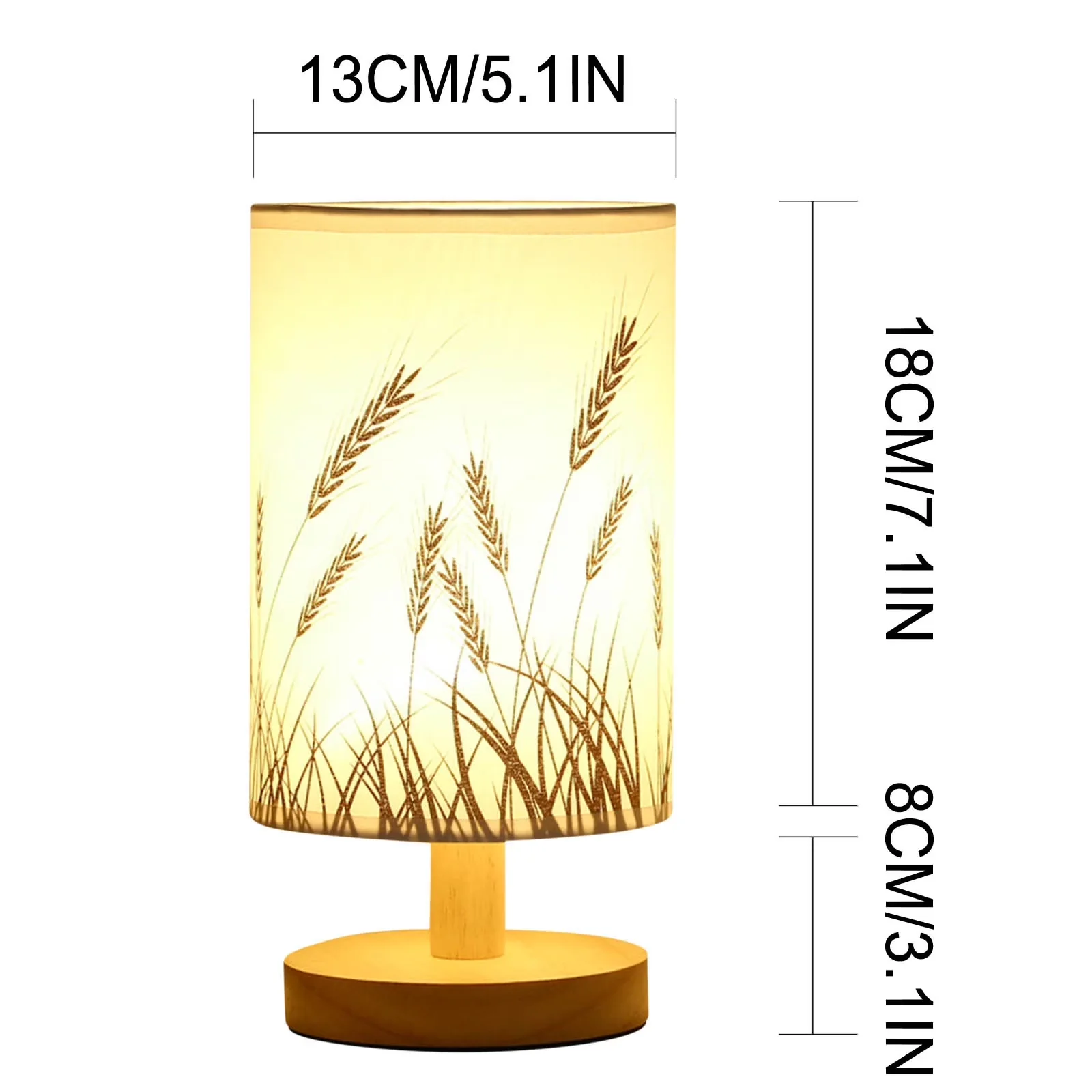 Desk Lamp Premium with LED, Bedside Lamps, SLYNSHome Bedside Table - Wood White for Bedroom, Home Model 41FA27