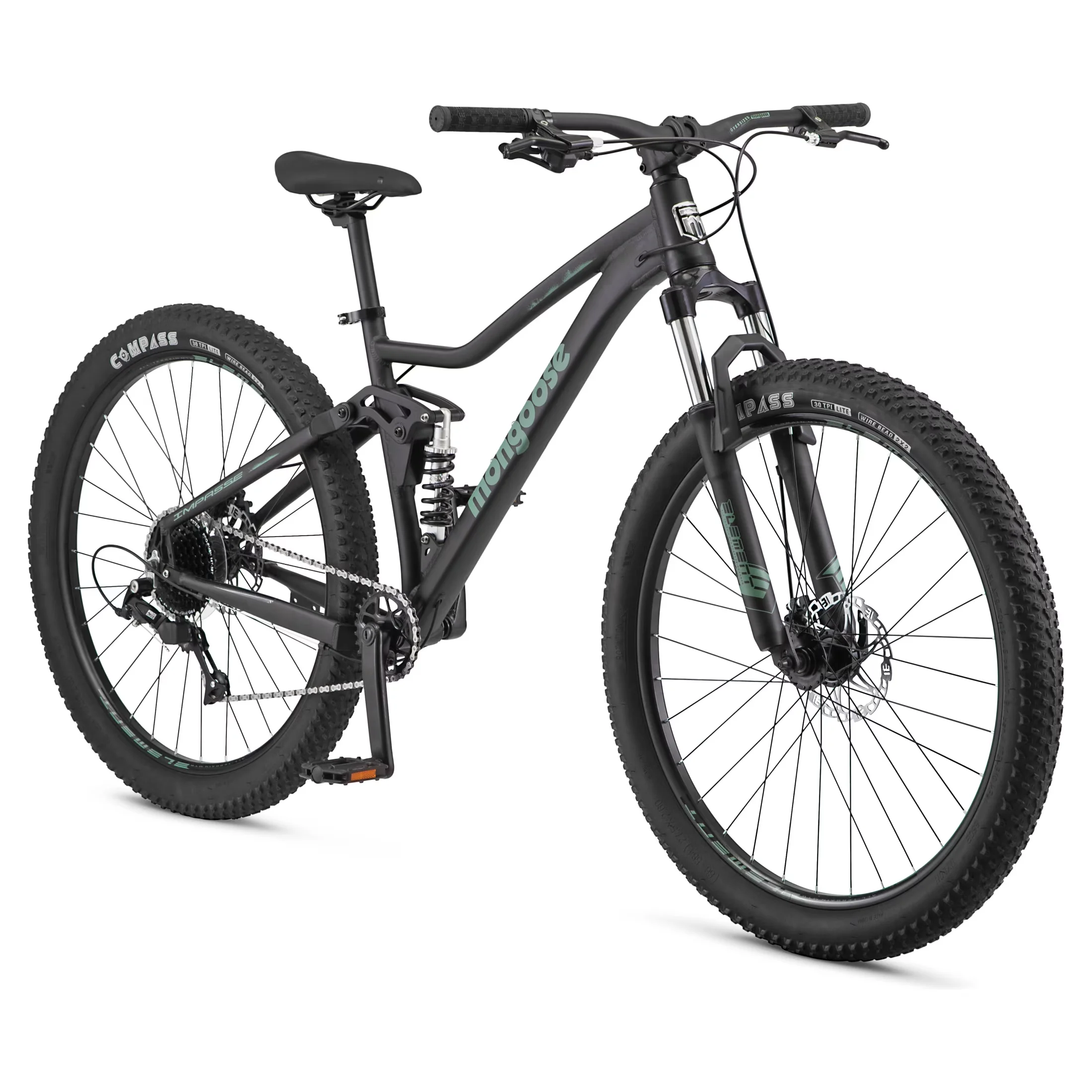 Stylish Mountain Bike with Adjustable Seat Height, Fits riders 5'3"–6' tall - Black Model 228C4E