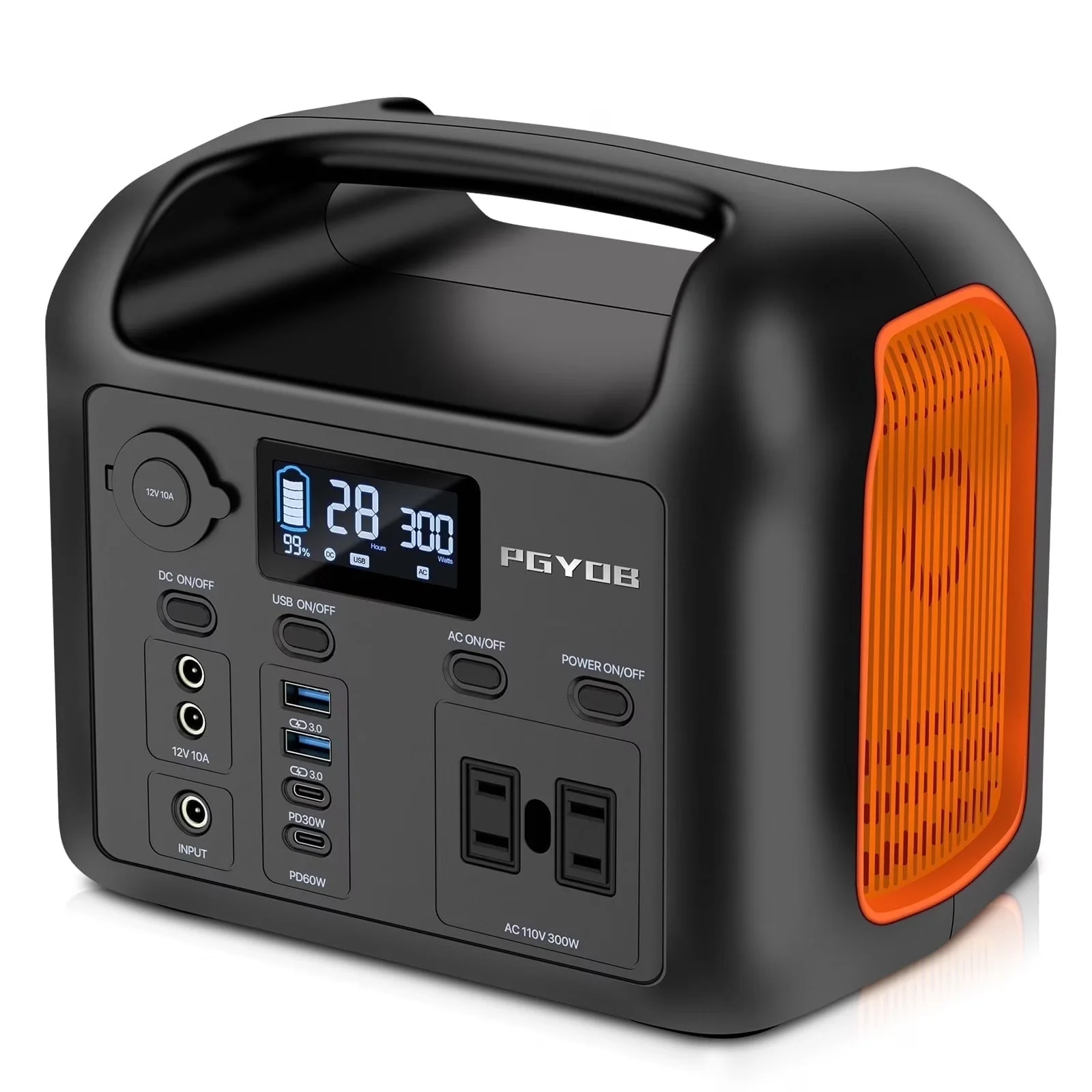 Premium Generator with 60W, 110V, Portable Power Station 299Wh 93437mAh for Camping, Home - Model F5618B