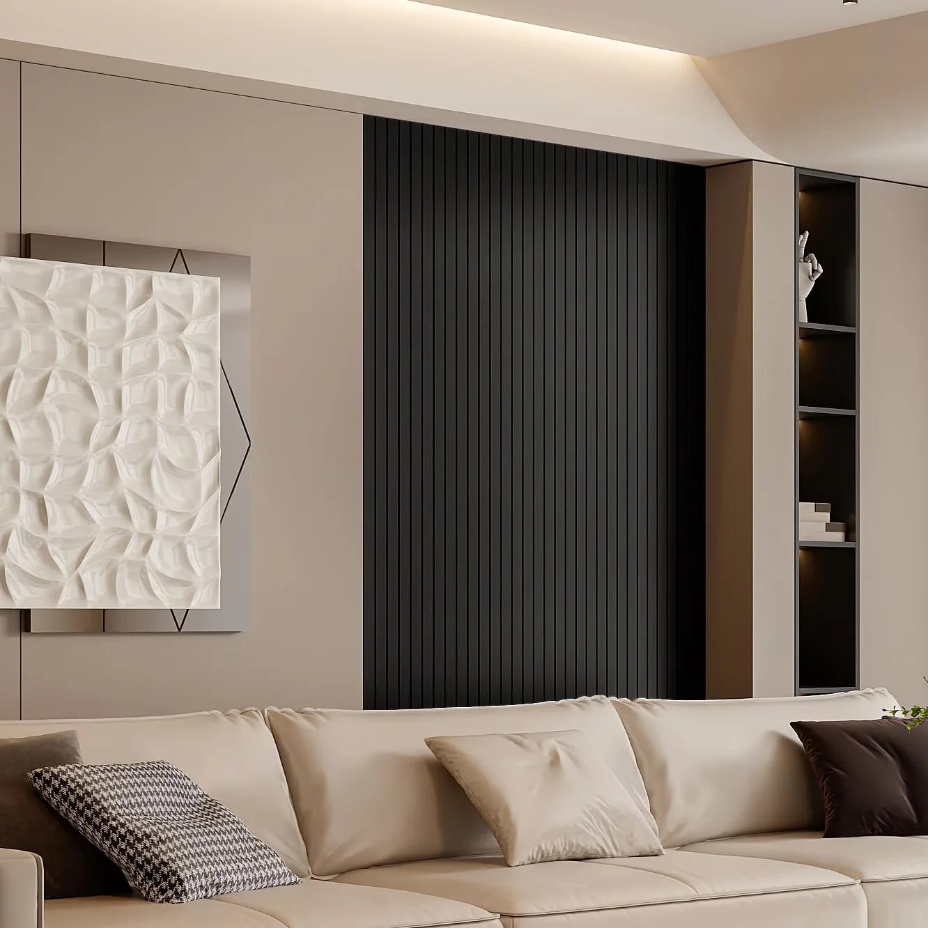 Modern Wallpaper with Easy To Clean, Washable, Durable - Plastic Black-15.7" X 236" Model D67B75