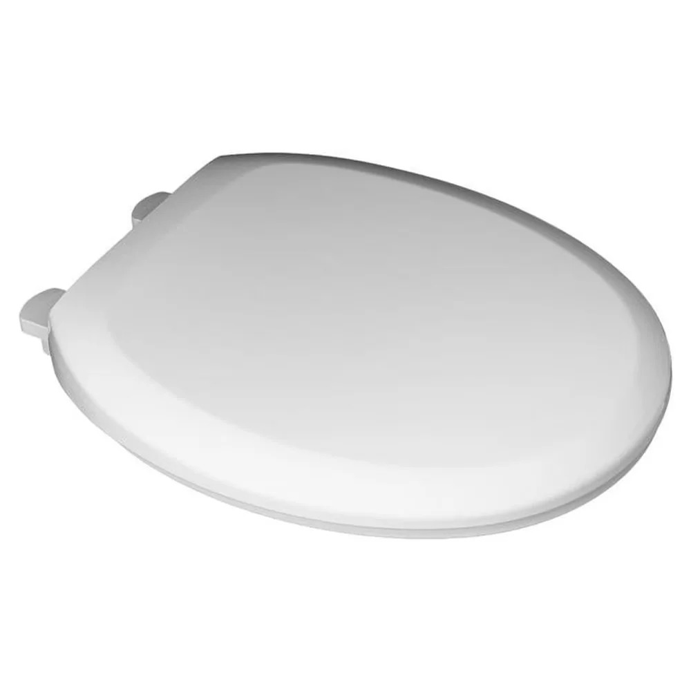 Sleek Toilet Seats And Lid with Antimicrobial, Solid plastic seat with cover - White Plastic Model 92A232