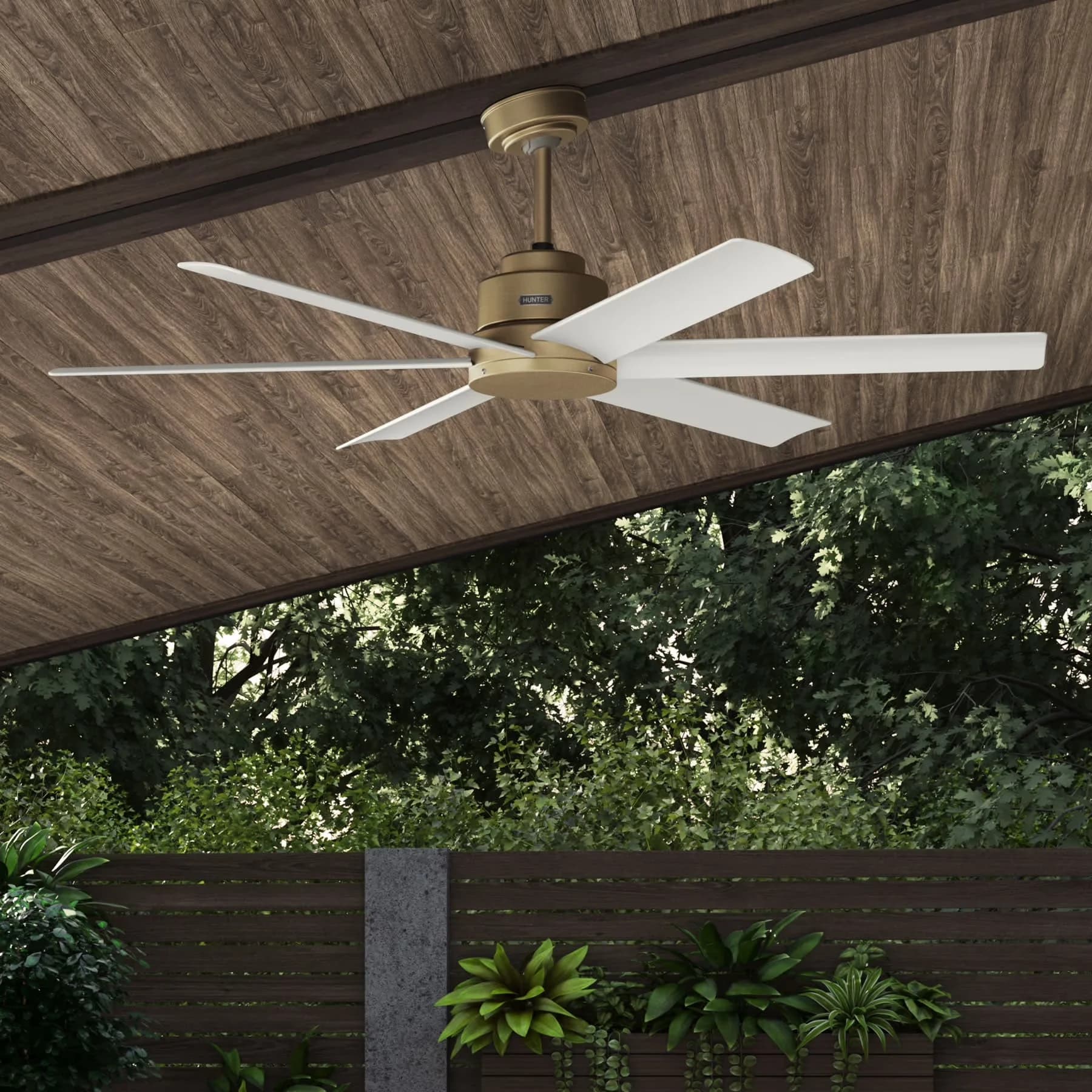 Essential Ceiling Fan with Energy Efficient, Remote Controlled - Gold Not Included Zzz Model 7764E0