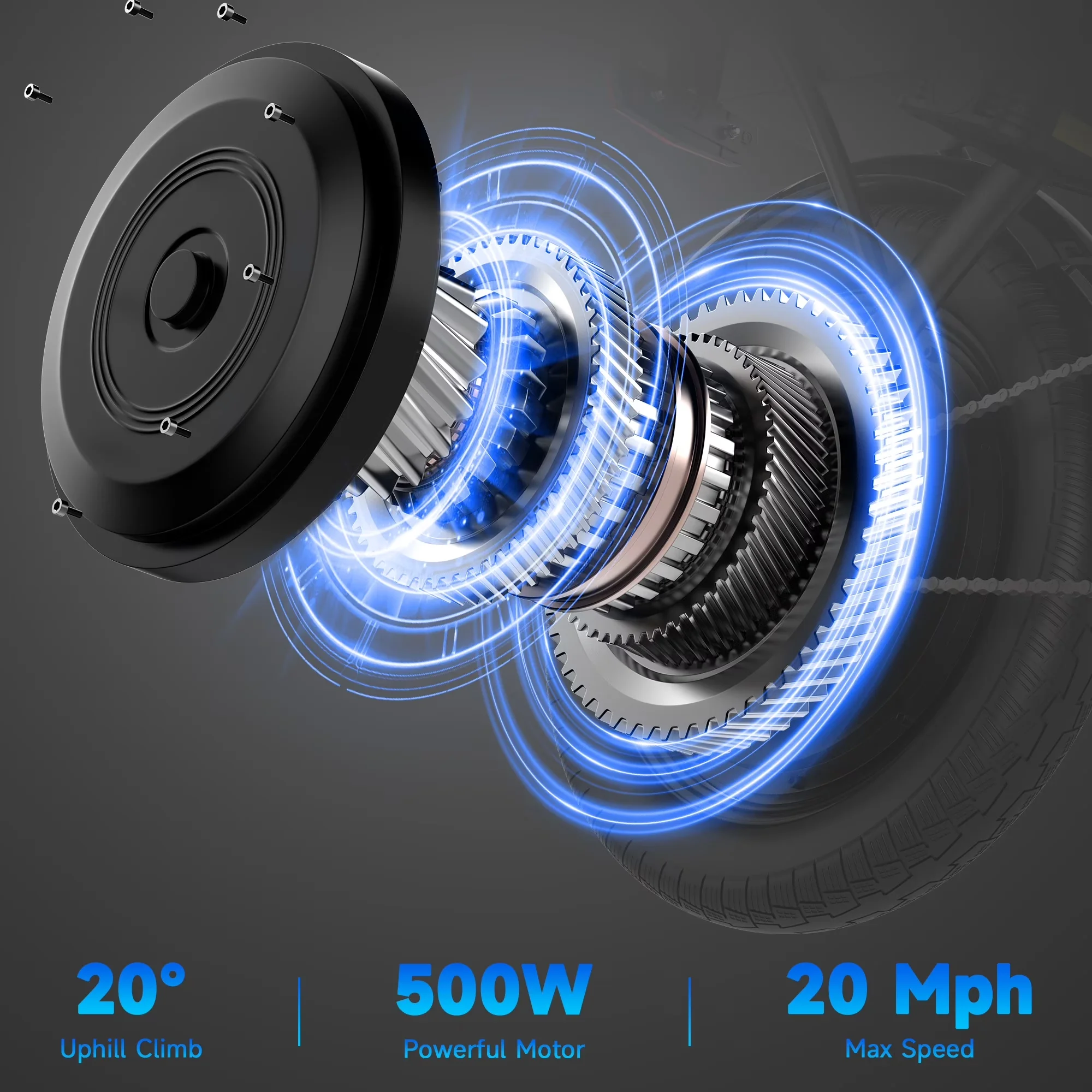 Electric Bike Stylish with 500W, 48V, Adjustable Speed - Black N14 - Reliable Performance Model BED3E9