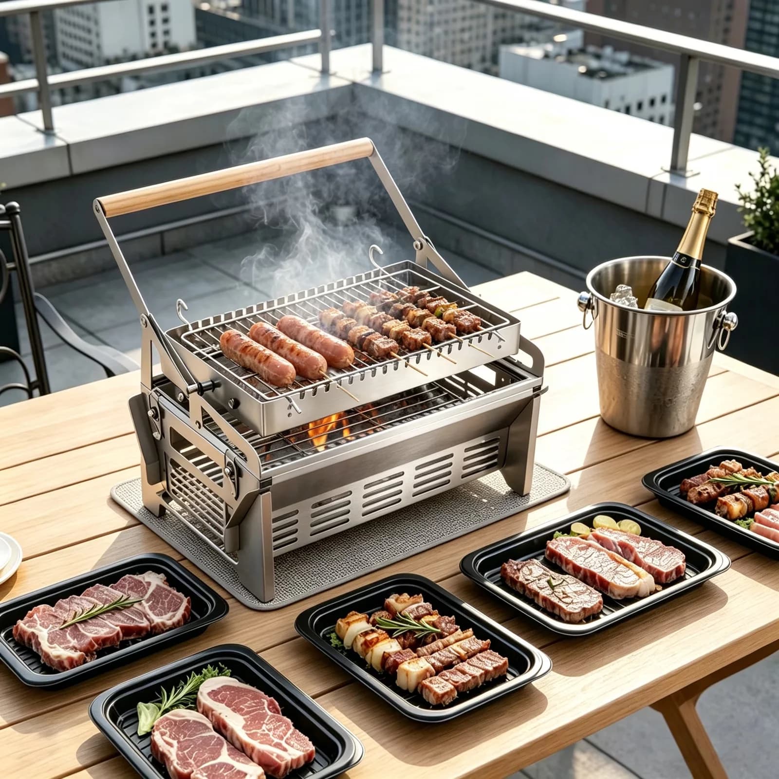 Sleek Flat Top Grill with Assembly Required: Yes, Material: 304 Stainless Steel, Installation Type: Free Standing - Stainless Steel... Model 7347E5