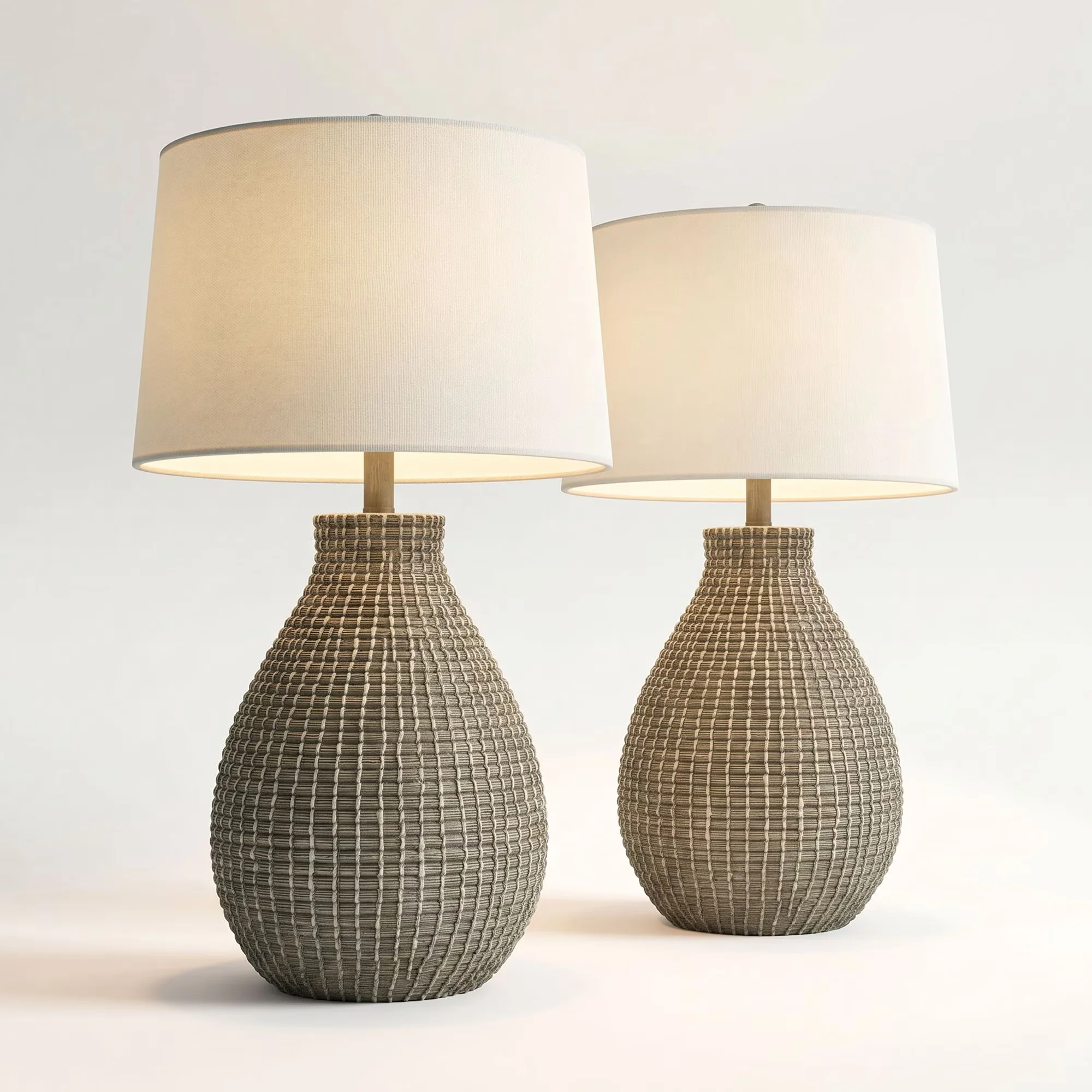 Modern Table Lamp with Incandescent, Standard Lamps - Resin Brown Adelyn Model 0F18EB