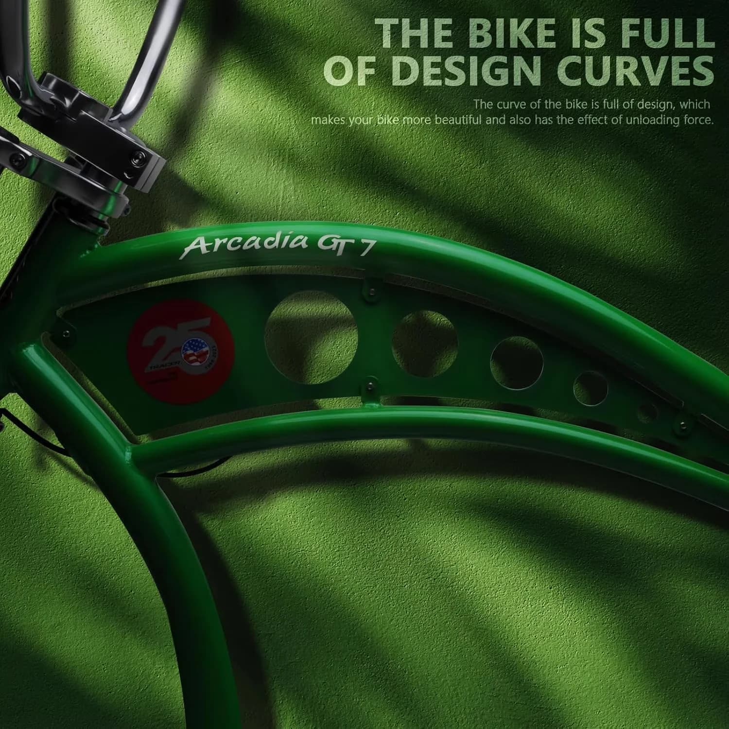 Cruiser Bike Professional with Adjustable Seat Height - Green 26 inch - Standard Series Model BB545D