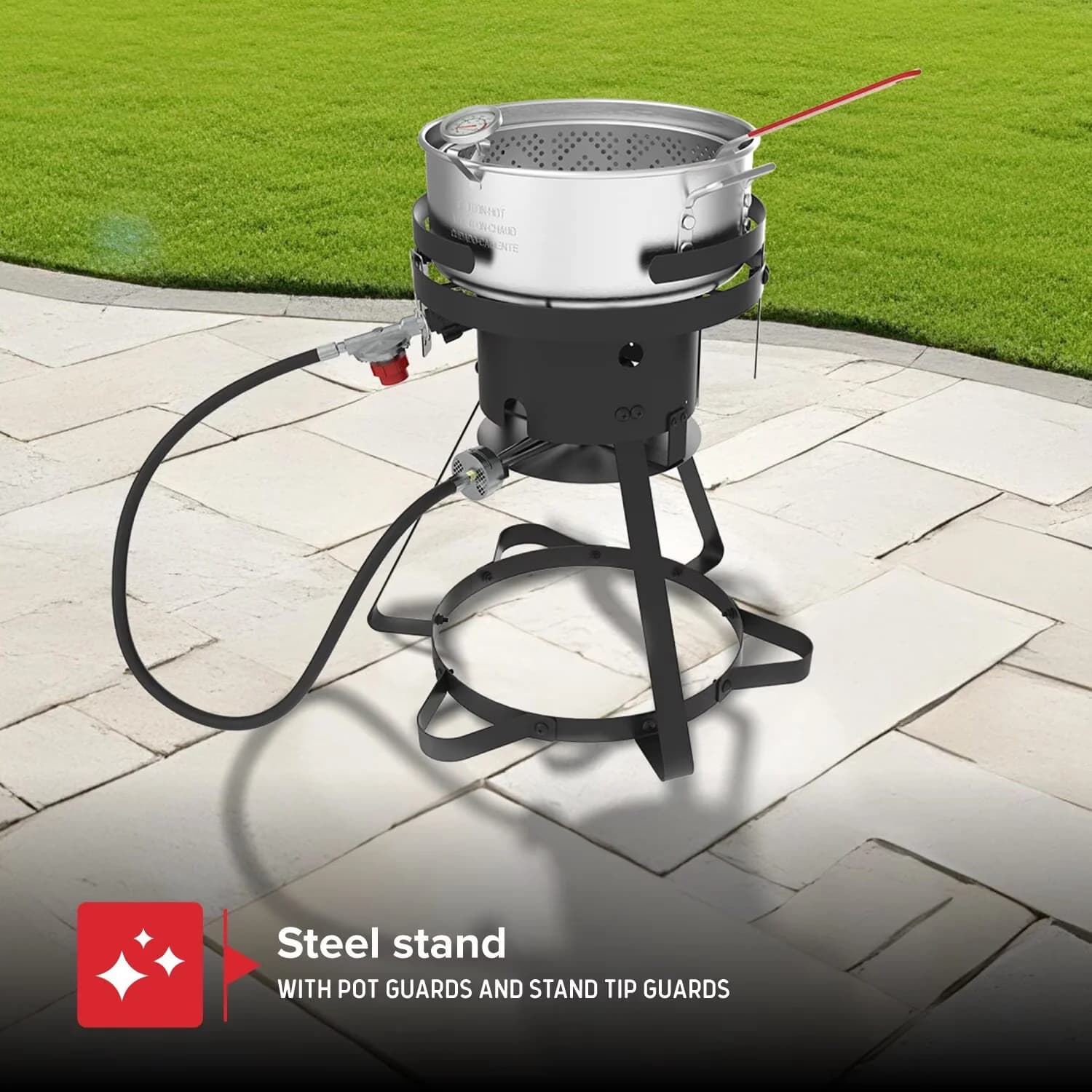 Outdoor Fryer Premium with 58000 BTU, Propane Deep - Aluminum 840-0008 Model F13B83
