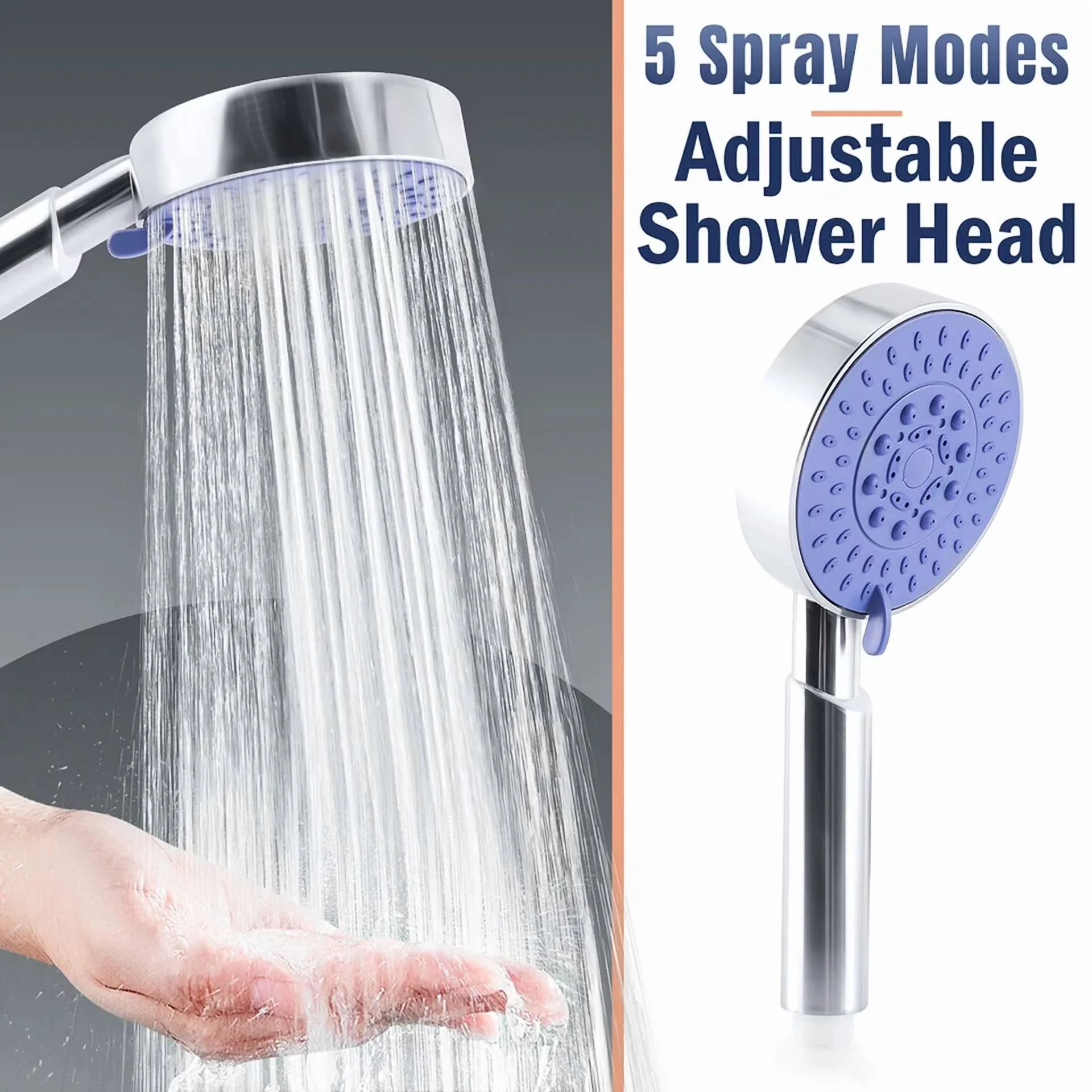Professional Shower Head with Handheld, Adjustable, Useful for both indoor and outdoor use. - Model C98348