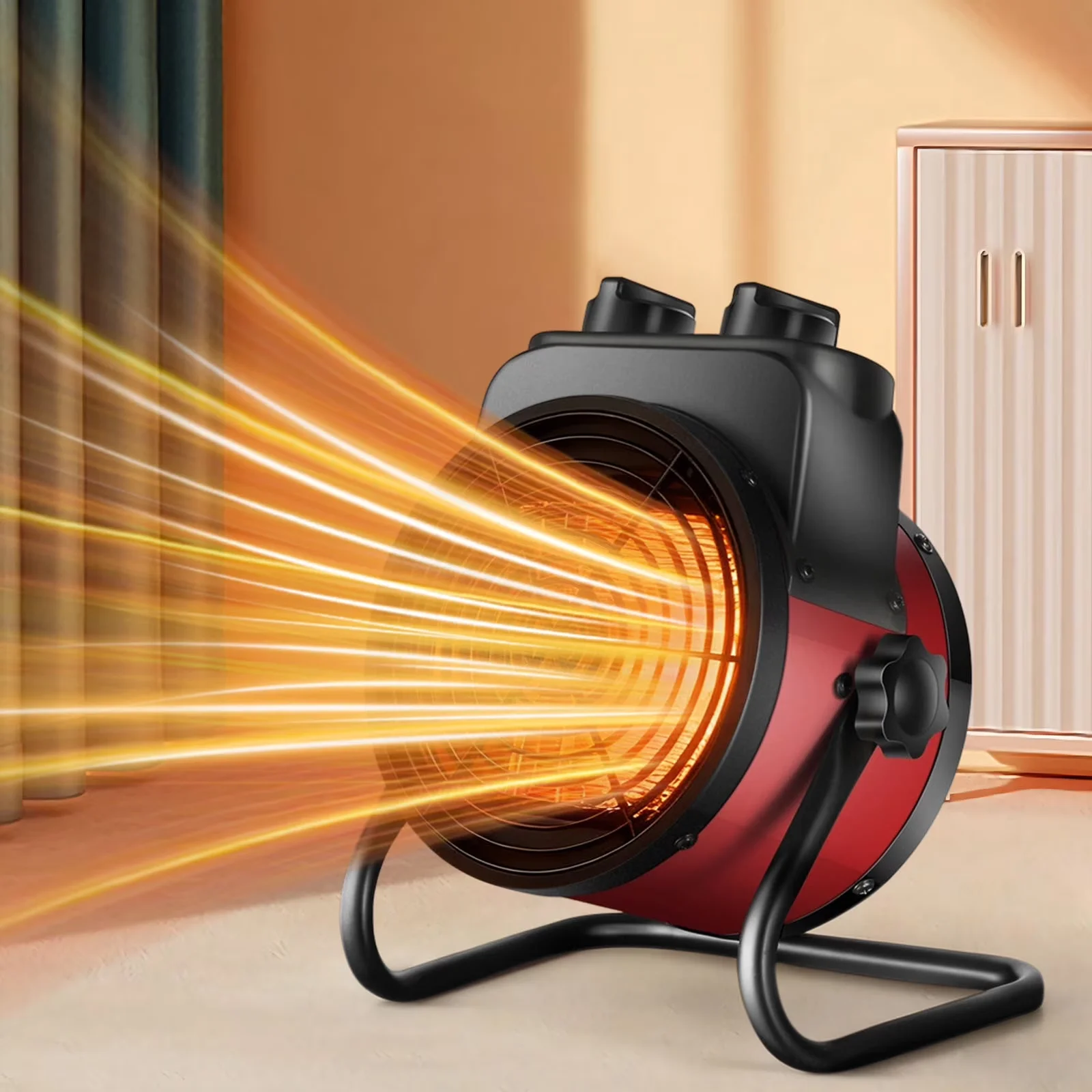 Essential Portable And Electric Space Heater with 3000W, Safety Protection, Compact - Model 27E1F7
