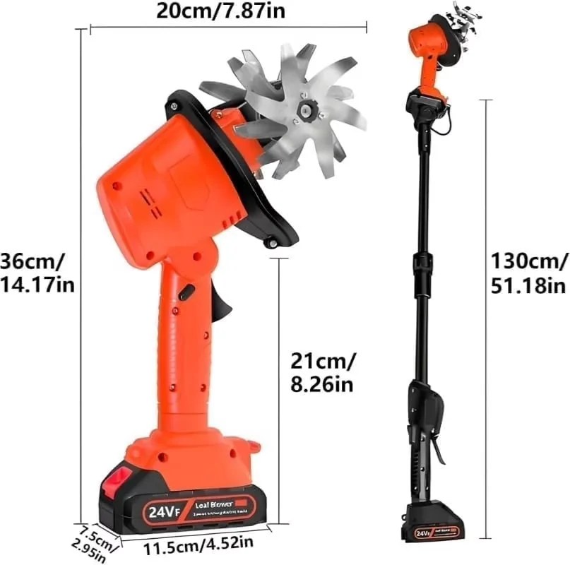 Trillers Cultivator Modern with Battery, Cordless Tiller, Electric Garden Tiller - Model F4D38F