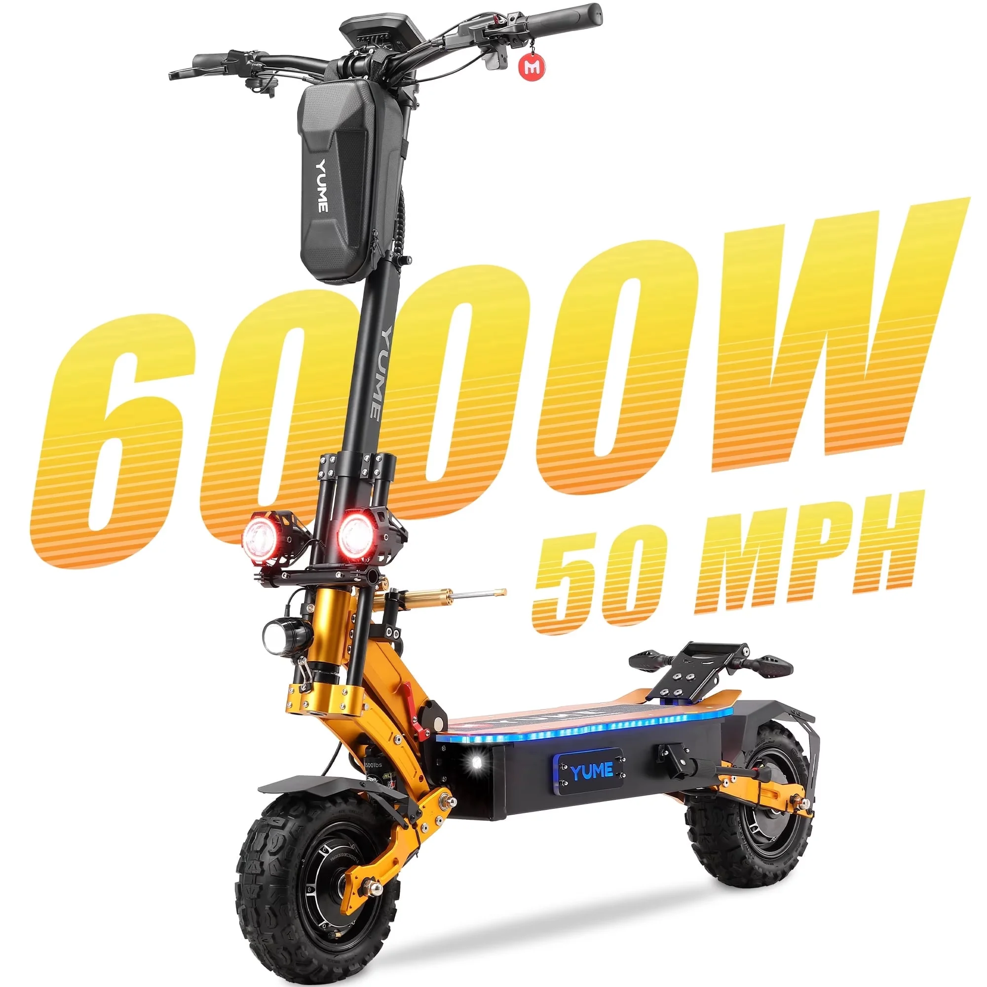 Scooter Efficient with 6000W, 60V, Foldable - 60V 30Ah Samsung Battery Gold Model DDC1F6