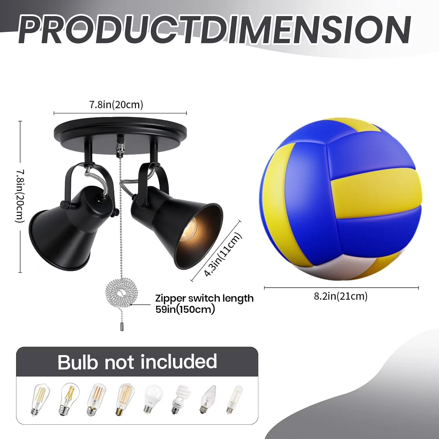 Ceiling Lights Fixture Innovative with Dimmable, Modern, Adjustable - Metal Model A8DECC