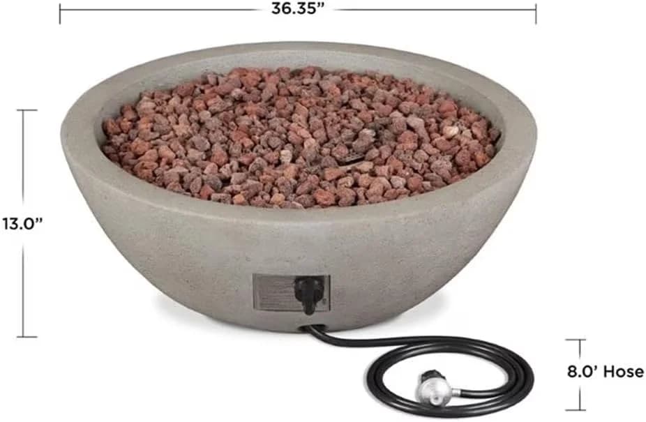 Versatile Outdoor Heating with Portable, Style - Fire Bowl, 50, 000 BTU burner, CSA certified - Stone Blue Model 78FE66