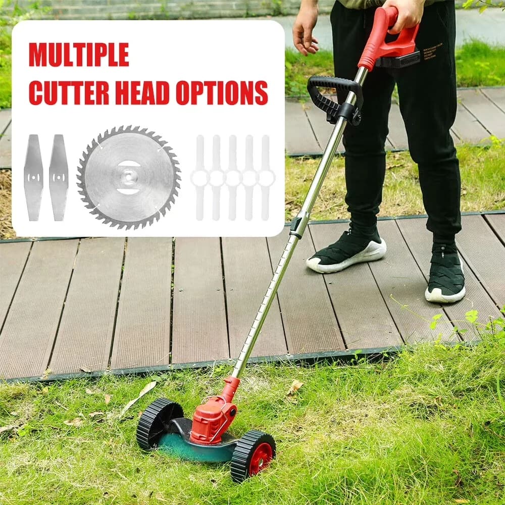 Compact String Trimmer with Battery, 21V, Electric Weed Eater - Red - Contemporary Style Model 80844B