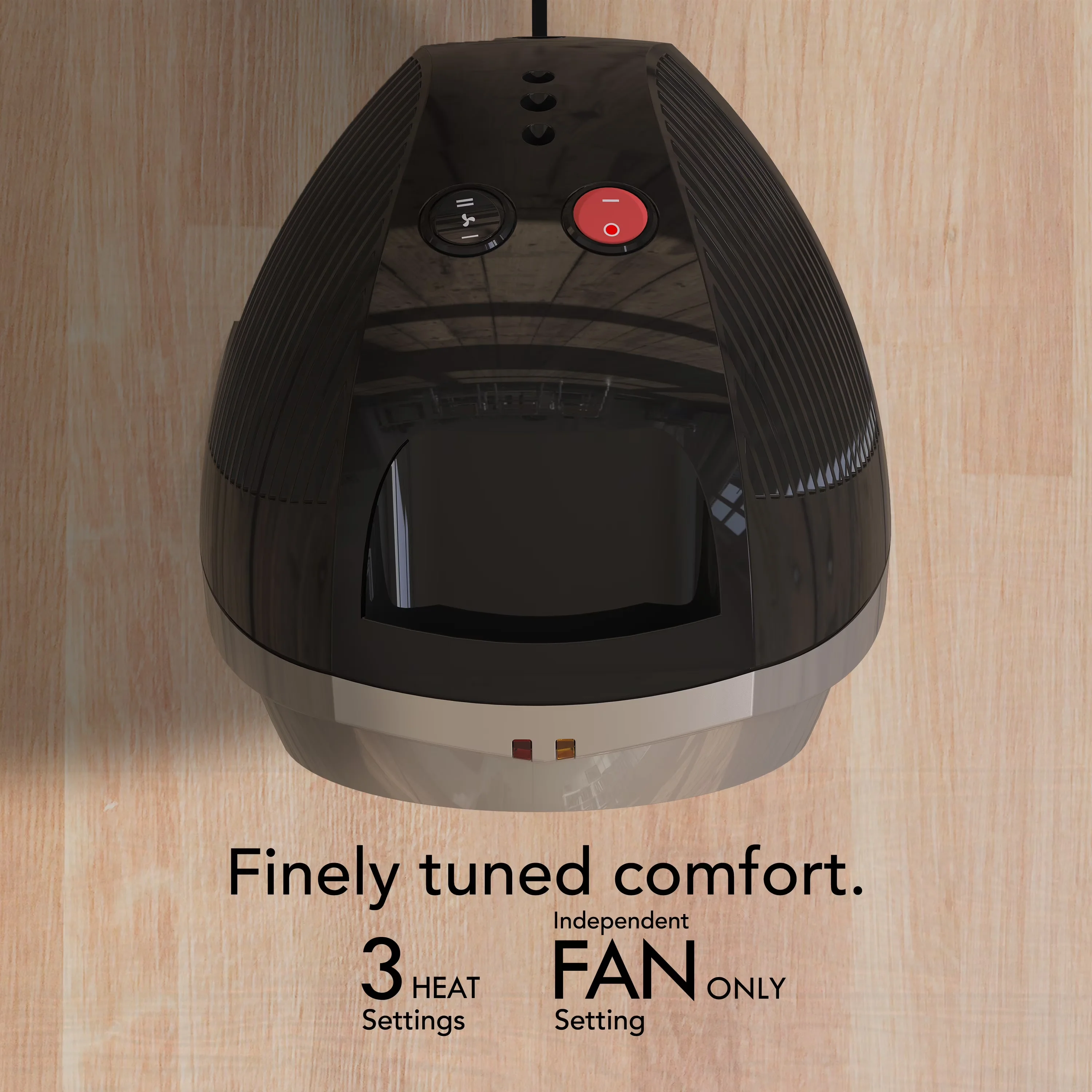 Portable And Electric Space Heater Durable with Adjustable, VH203 75 Square Foot Personal, Champagne - Beige Model 09A10E