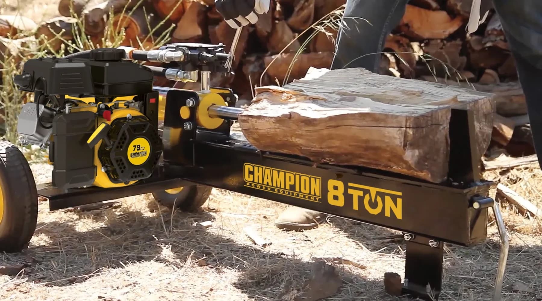 Quality Logsplitter with Wheeled, Auto Return - Compact - Easy to Use Model 6A88E5