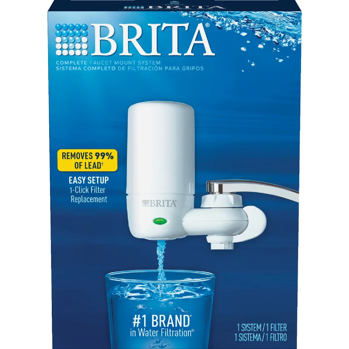 Durable Water Filtration with Standard Application, Ultra Faucet Filter System - White Model 0EE2A2