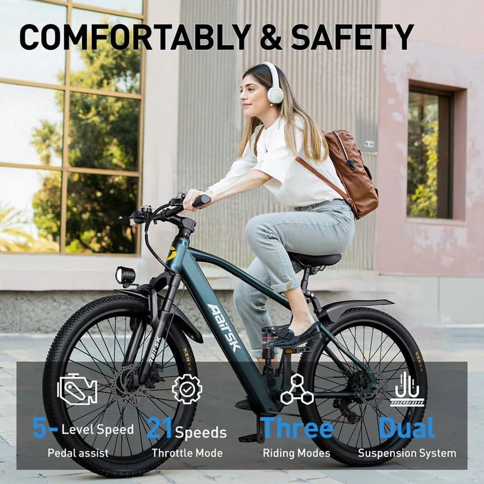 Stylish Electric Bike with Battery, 748W, NFC - Blue GT900 - Standard Series Model 81D171